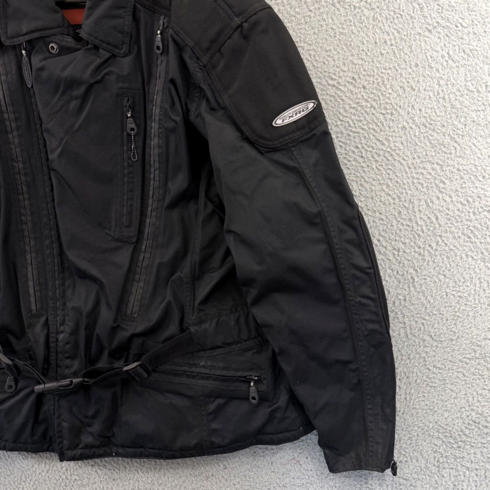 Harley Davidson VINTAGE Harley-Davidson FXRG Motorcycle Jacket Mens 2XL Black Biker Outdoor Zip Jacket Size US XXL / EU 58 / 5 - 5 Thumbnail