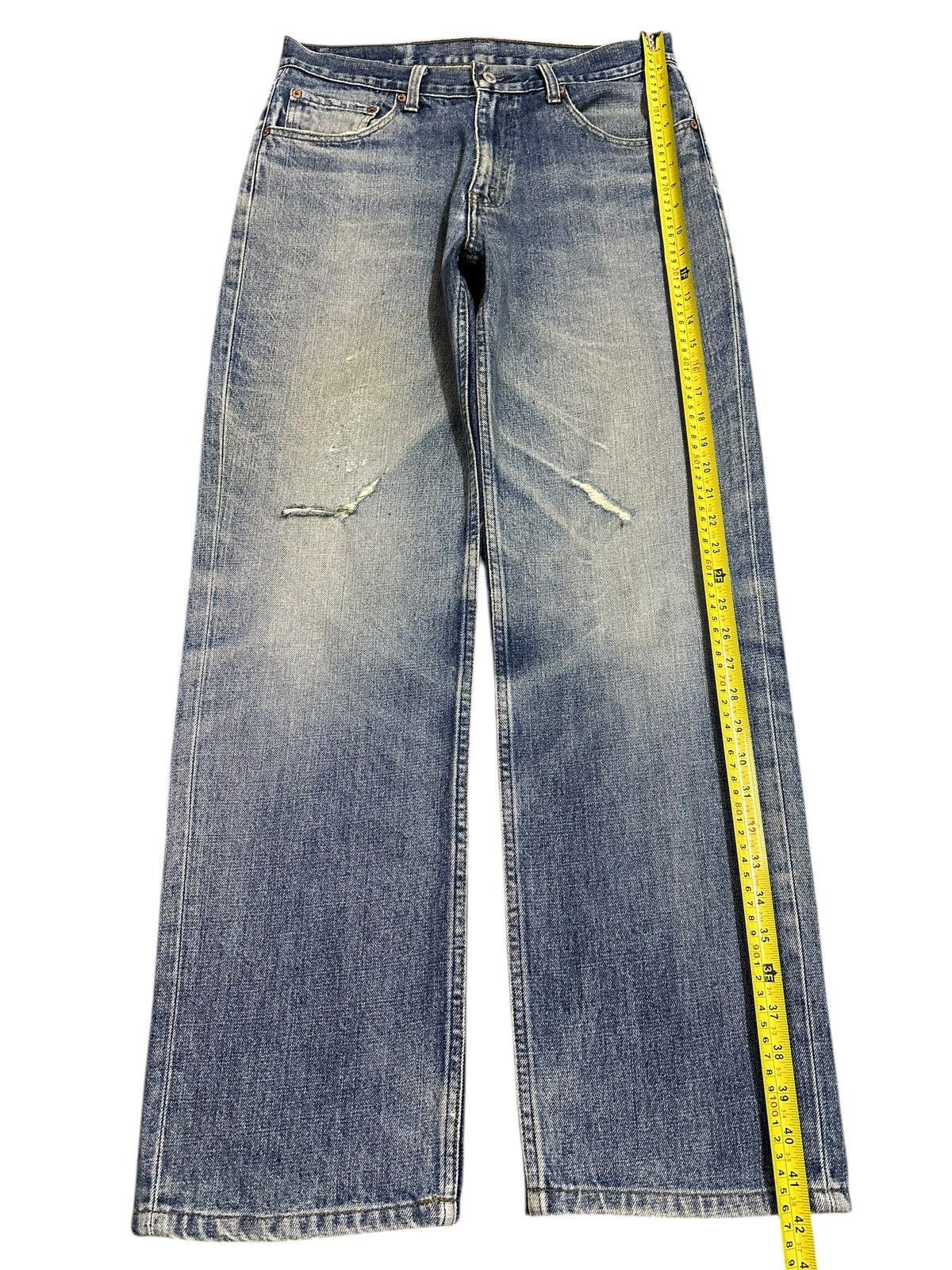 Levi's Vintage 90s Levis Blue Faded Wash Distress Style Loose Jeans Size US 32 / EU 48 - 13 Thumbnail