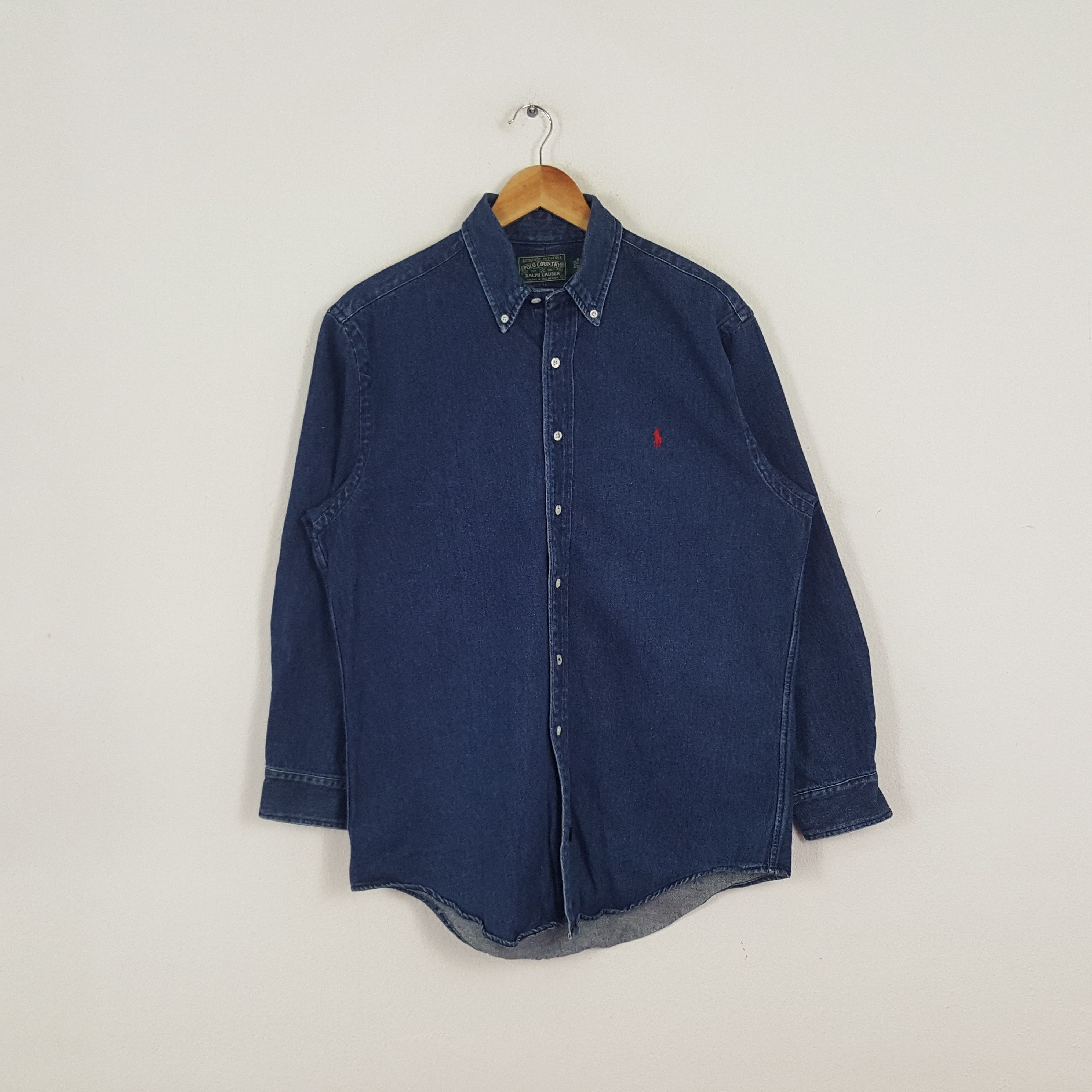 Ralph Lauren × Vintage Vintage Ralph Lauren American Brand Denim Shirt Button Up Size US XL / EU 56 / 4 - 1 Thumbnail
