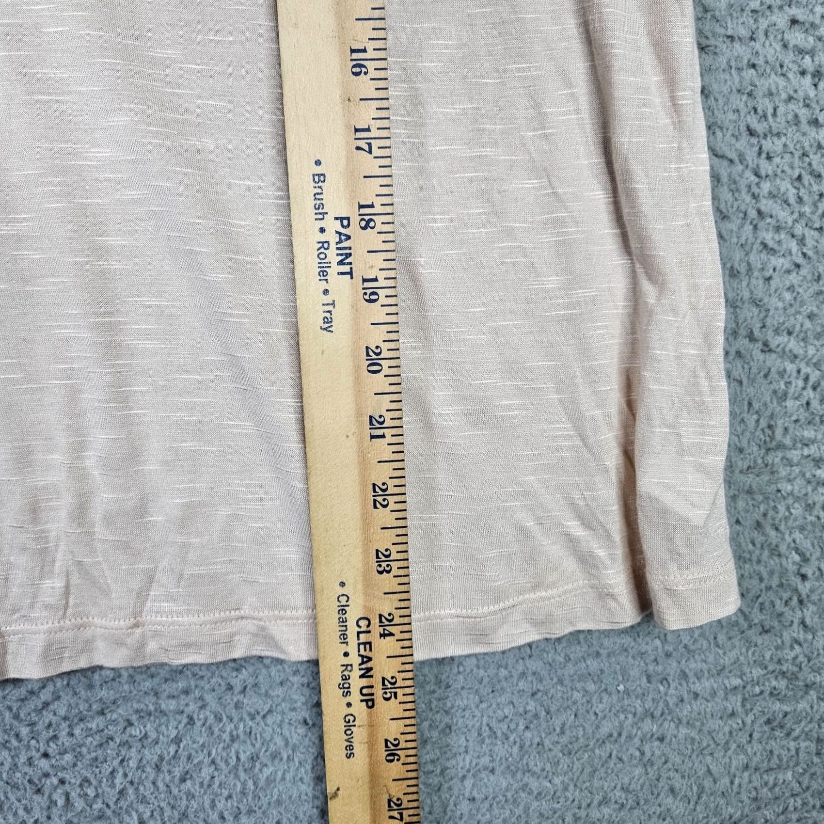 Vintage TART T-Shirt Women’s Light Peach Pink V-Neck Short Sleeve Size S Size 28" / US 6 / IT 42 - 4 Thumbnail