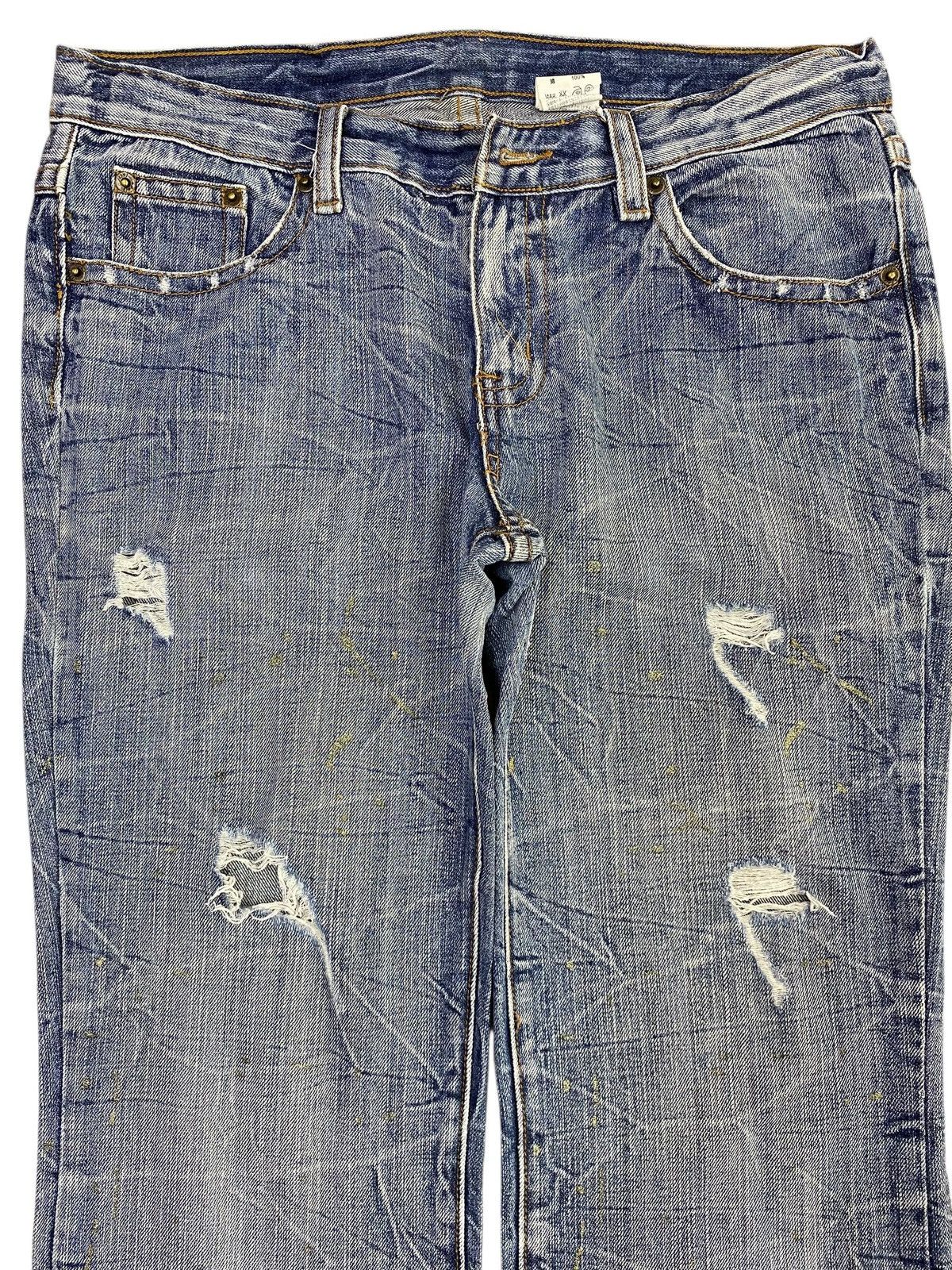 Japanese Brand Japanese Brand Gold Splash Honey Comb Style Flare Jeans Size US 34 / EU 50 - 2 Thumbnail