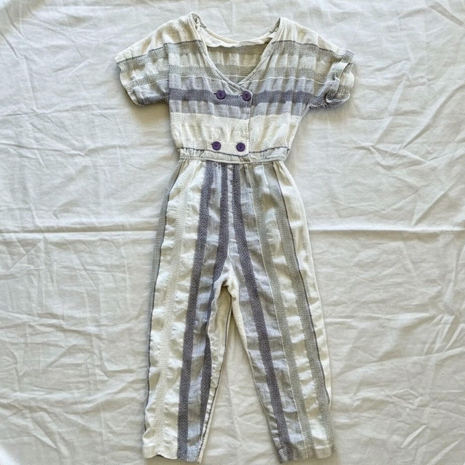 Other All That Jazz Vintage Reversible Striped Jumpsuit Women 0-2 Size S / US 4 / IT 40 - 1 Thumbnail