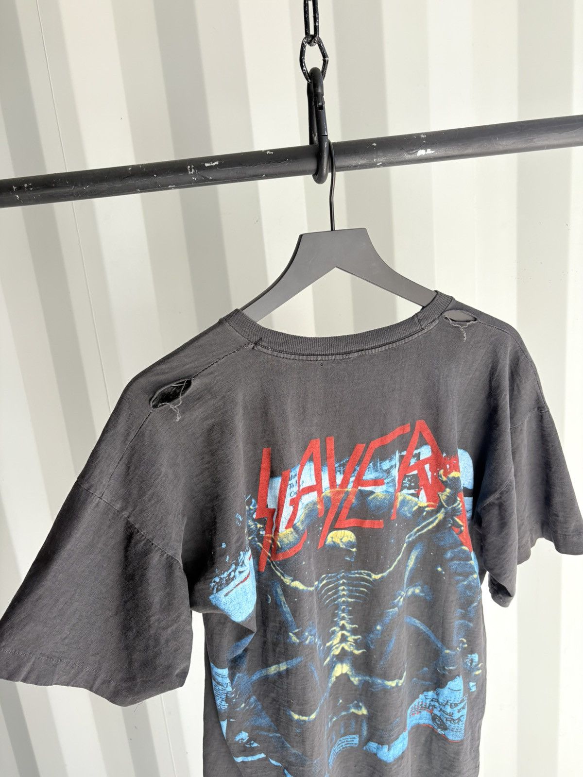 Thrashed Slayer Faded Distressed Shirt ERD GRUNGE Paper Thin