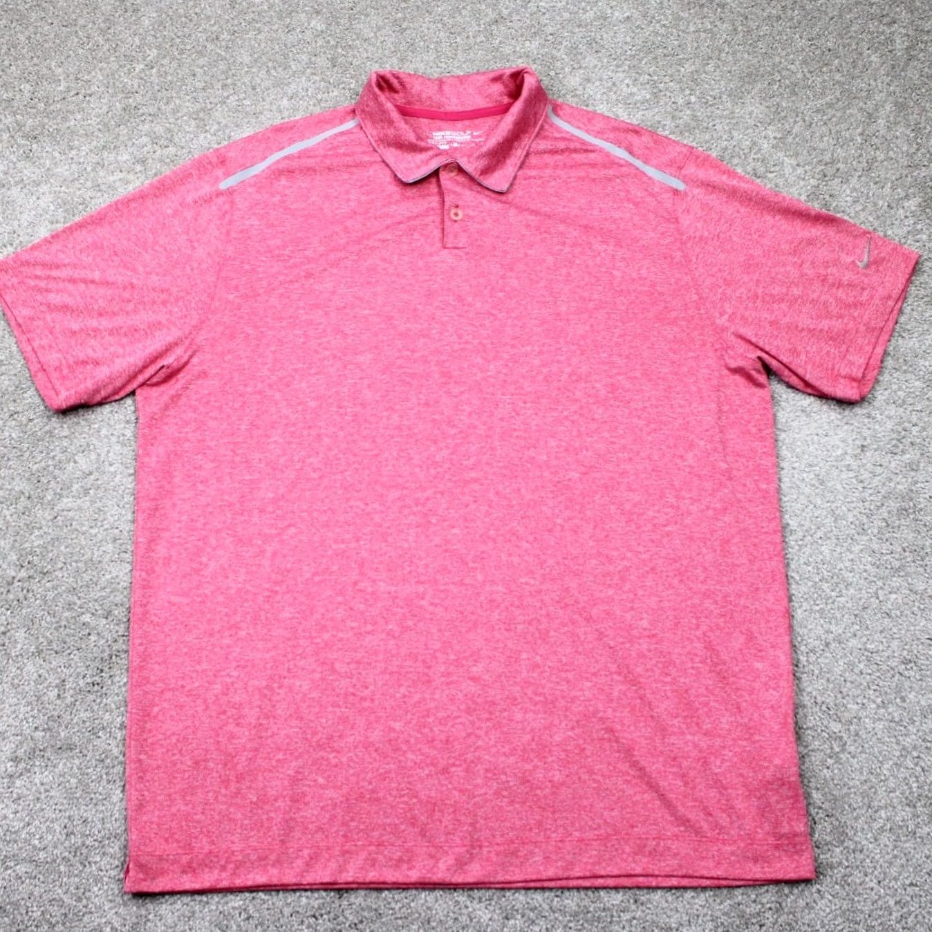 Nike Nike Tour Performance Polo Shirt Mens XL Pink Dri-Fit Golf Polyester Pullover Size US XL / EU 56 / 4 - 2 Thumbnail