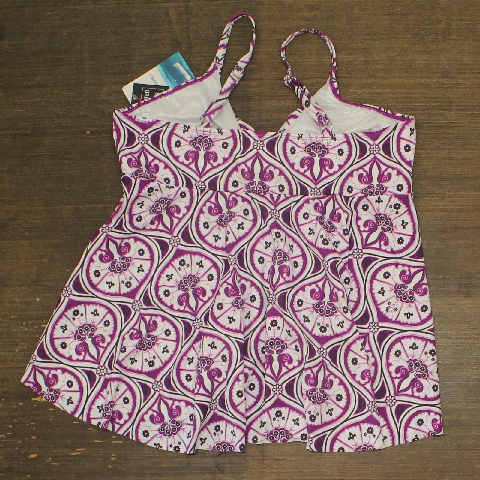 Other Nwt Swim Solutions Tankini Bikini Top Magenta Purple 18 Size ONE SIZE - 2 Thumbnail