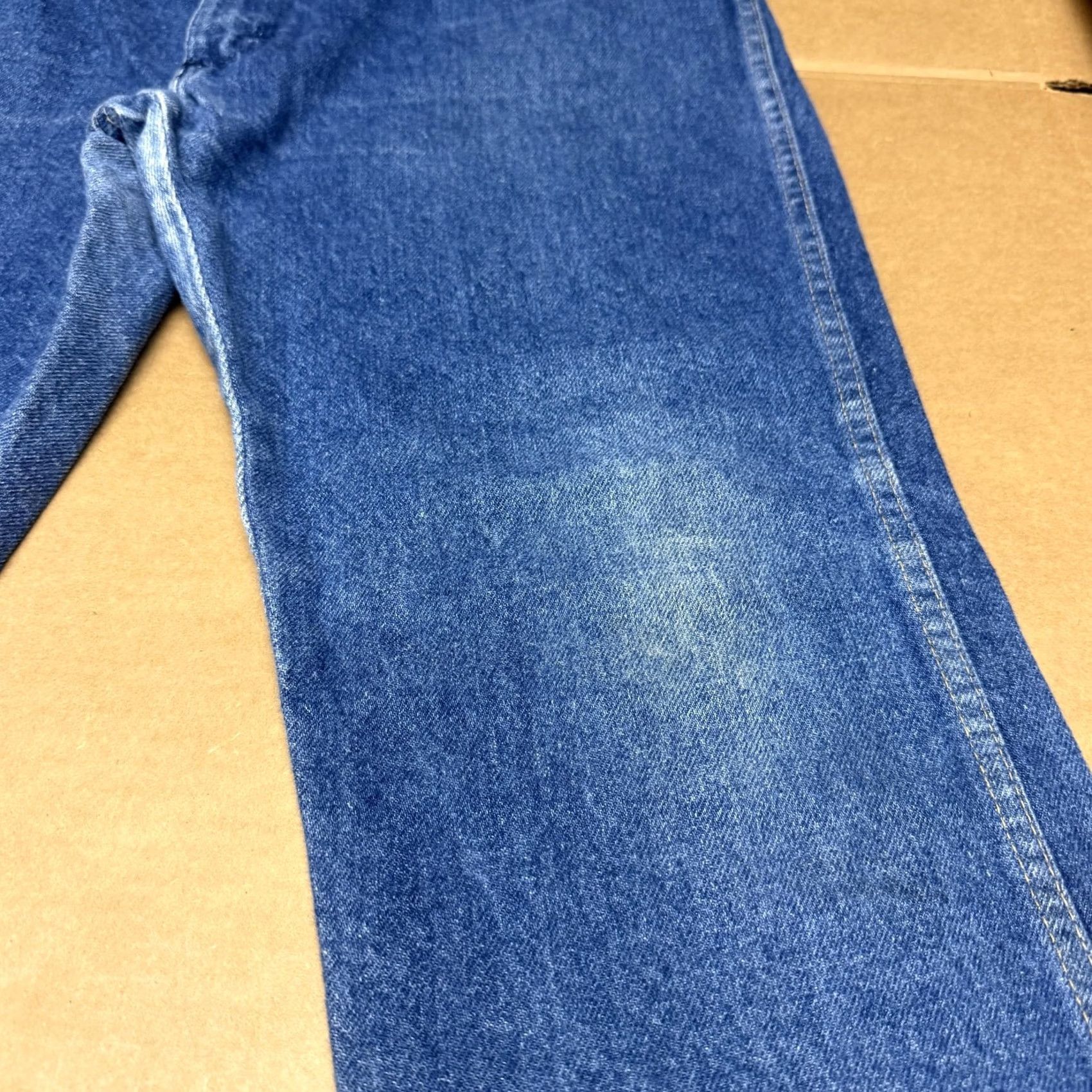 Denime Rustler Jeans Mens 38x30 Blue Regular Fit Straight Leg Denim USA Made Size US 38 / EU 54 - 5 Thumbnail