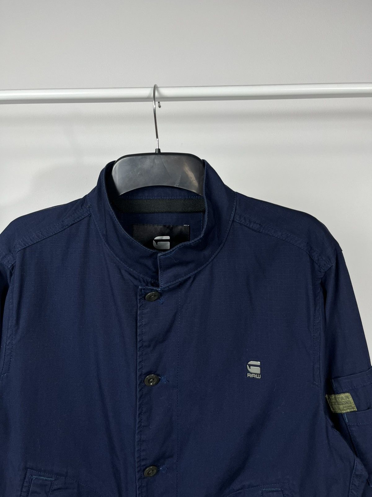 G-Star G-Star RAW Utility Worker Jacket M Navy Ripstop Stand Collar Size US M / EU 48-50 / 2 - 2 Thumbnail