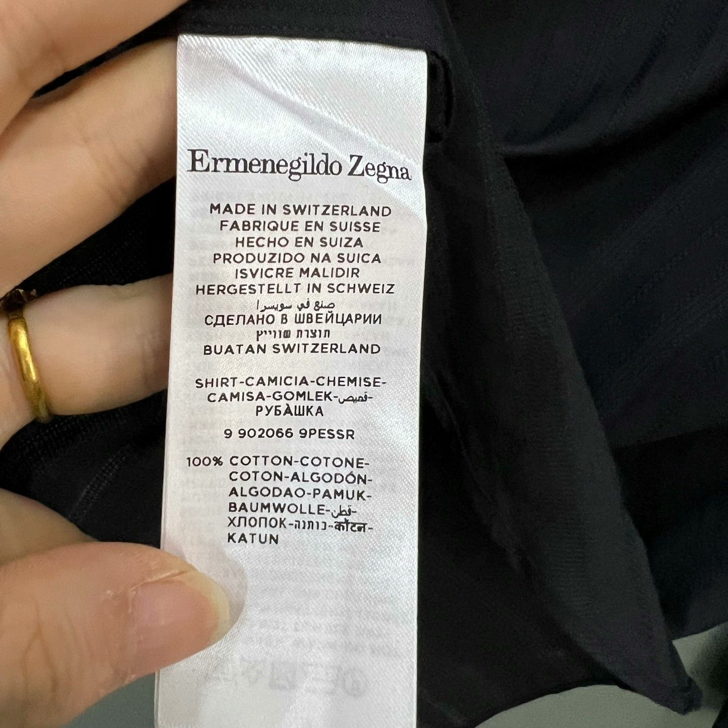 Ermenegildo Zegna Zegna Dark Blue Sash Shirt Size US M / EU 48-50 / 2 - 3 Thumbnail