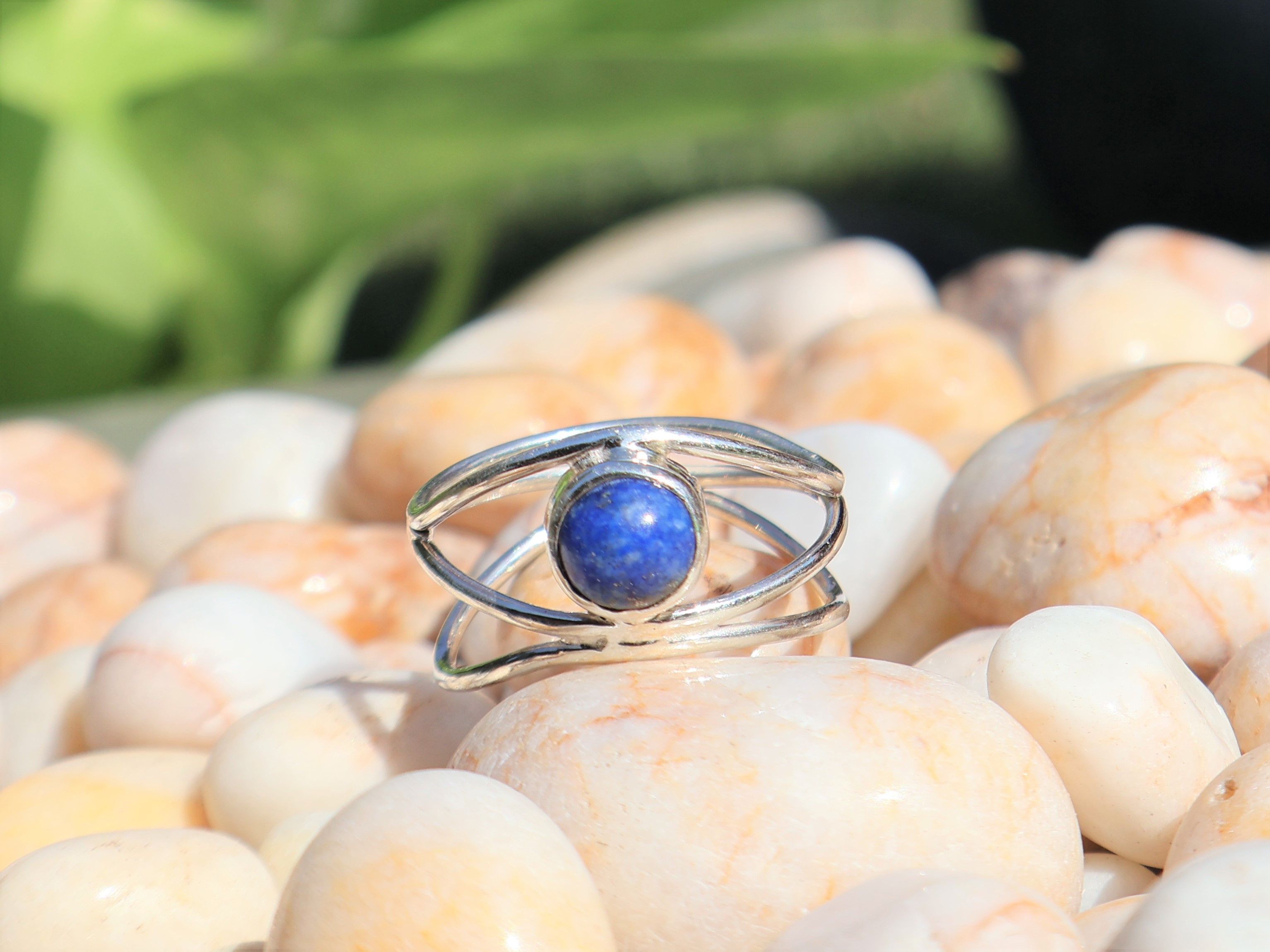 Handmade Lapis Lazuli Ring, 925 Sterling Silver, Handmade Women Ring Size ONE SIZE - 1 Thumbnail