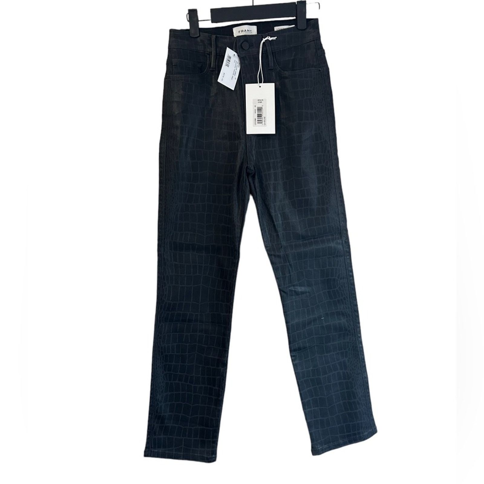 Frame NWT FRAME LE SYLVIE SLENDER STRAIGHT COATED CROCODILE JEANS Size 28" / US 6 / IT 42 - 1 Thumbnail
