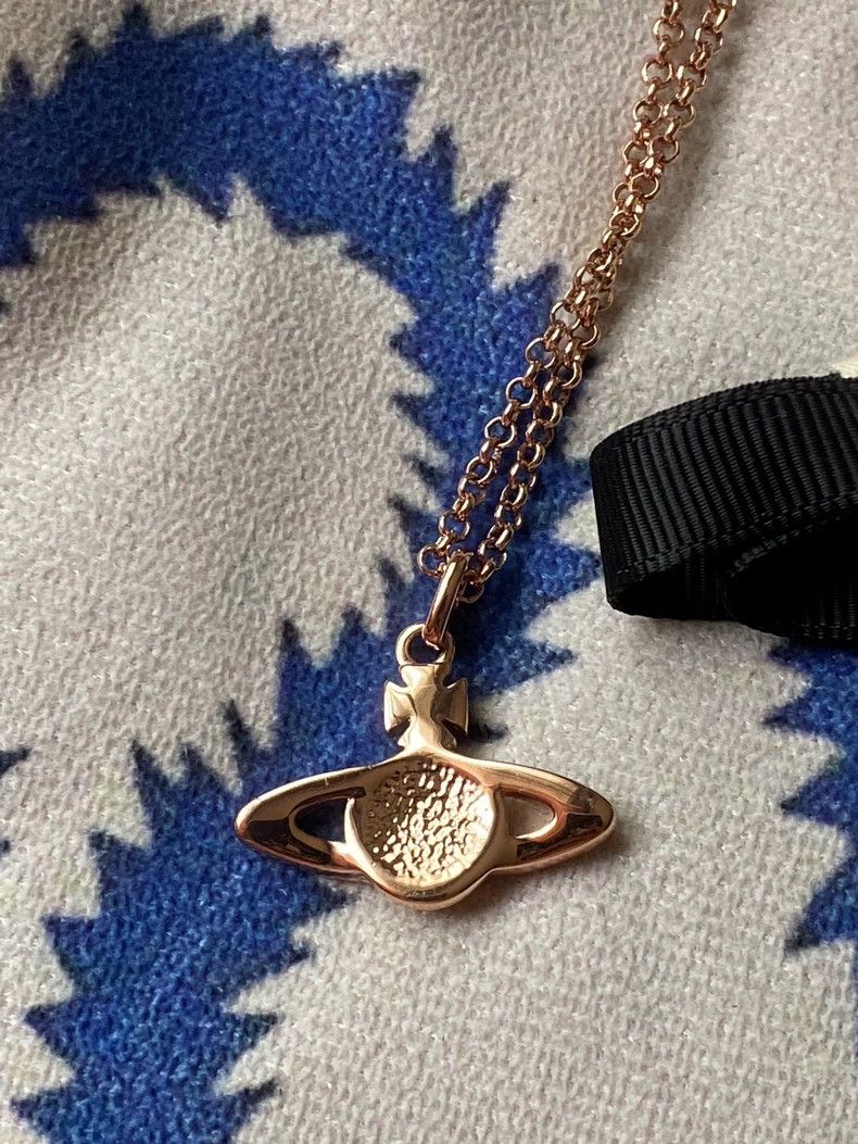 Vivienne Westwood Vivienne Westwood Mid-century full-diamond Saturn necklace Size ONE SIZE - 3 Thumbnail
