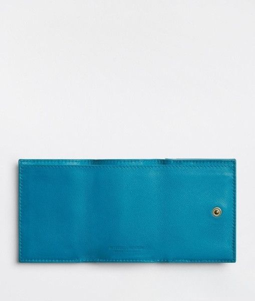 Bottega Veneta o1n1vont1224 Size: OS / Small Tri-Fold Wallet in Blue Size ONE SIZE - 2 Thumbnail