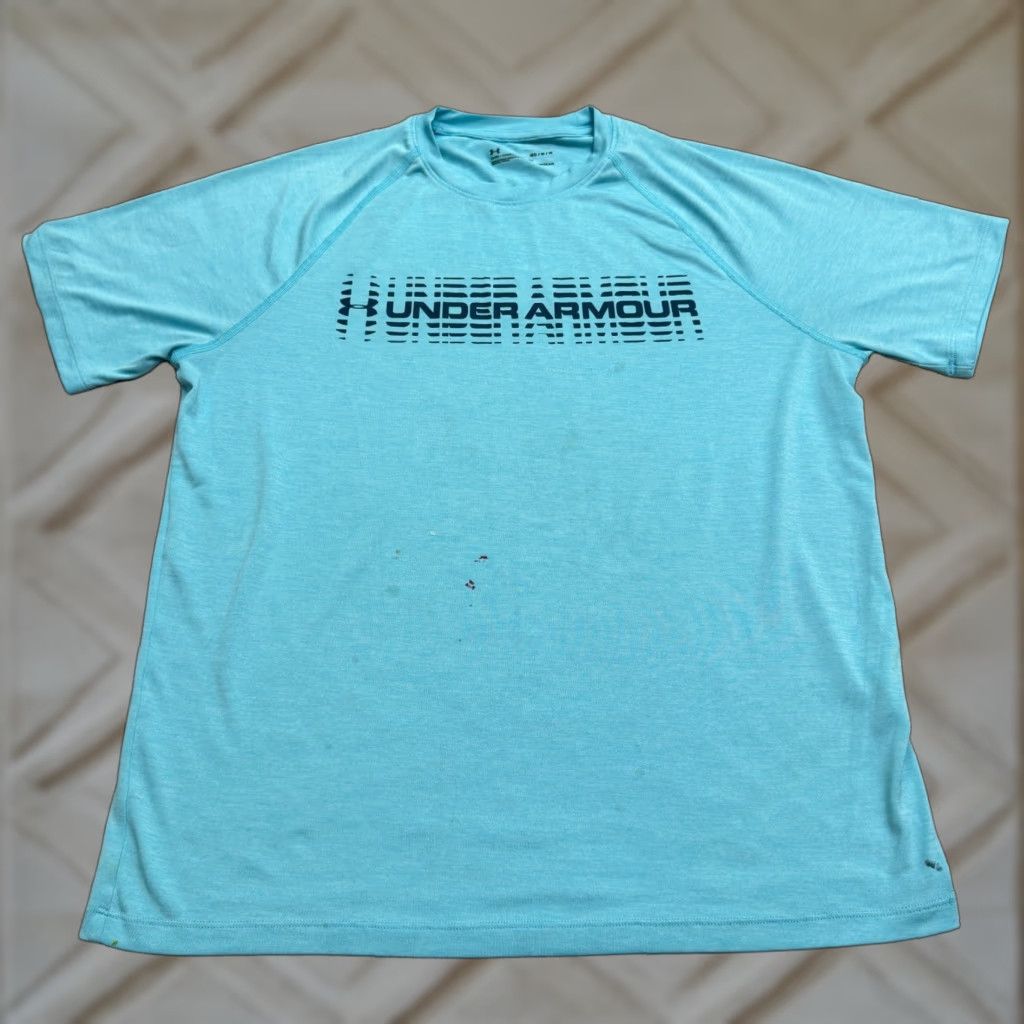 Under Armour Under Armour HeatGear T-Shirt Men M Loose Fit Blue Crew Neck Active Tee Shirt Size US M / EU 48-50 / 2 - 1 Thumbnail