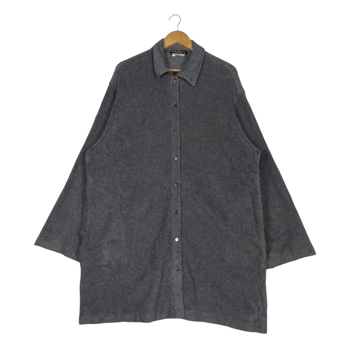 Designer × Salvatore Ferragamo 💥SALVATORE FERRAGAMO BUTTON LONG WOOL JACKET Size US M / EU 48-50 / 2 - 1 Thumbnail
