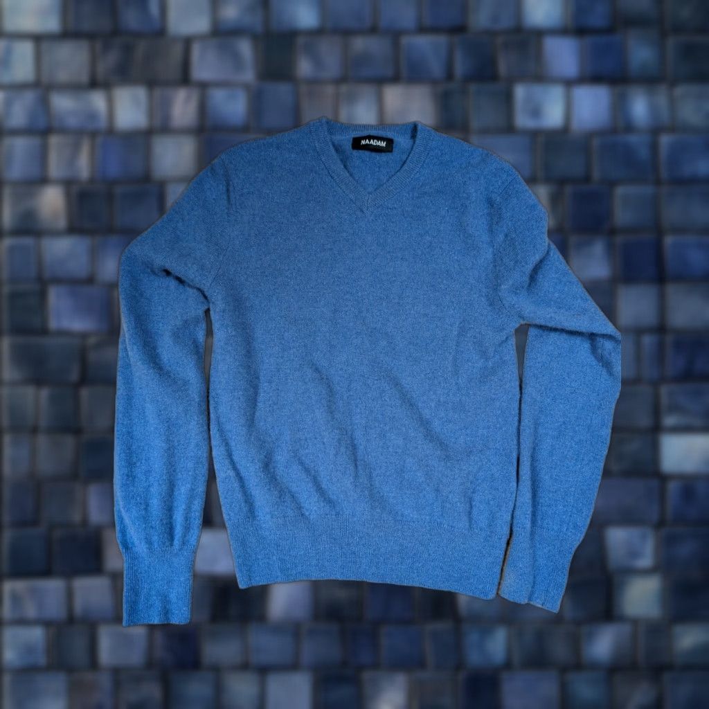 NAADAM VINTAGE NAADAM The Original Cashmere Sweater XXS Blue V Neck Crew Neck Pullover Women Size XXS / US 00 / IT 34 - 1 Thumbnail
