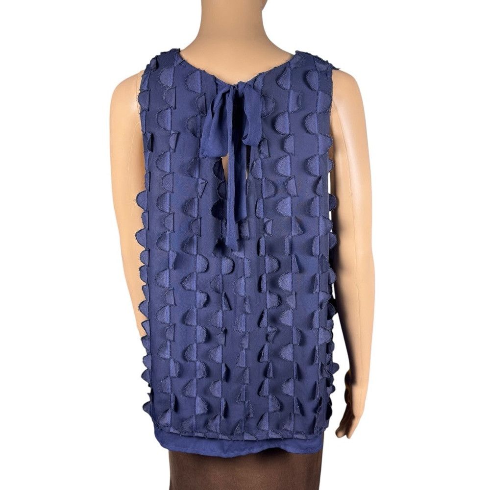 Other Maeve Anthropologie Dimensional Navy Sleeveless Blouse Size Size XL / US 12-14 / IT 48-50 - 5 Thumbnail