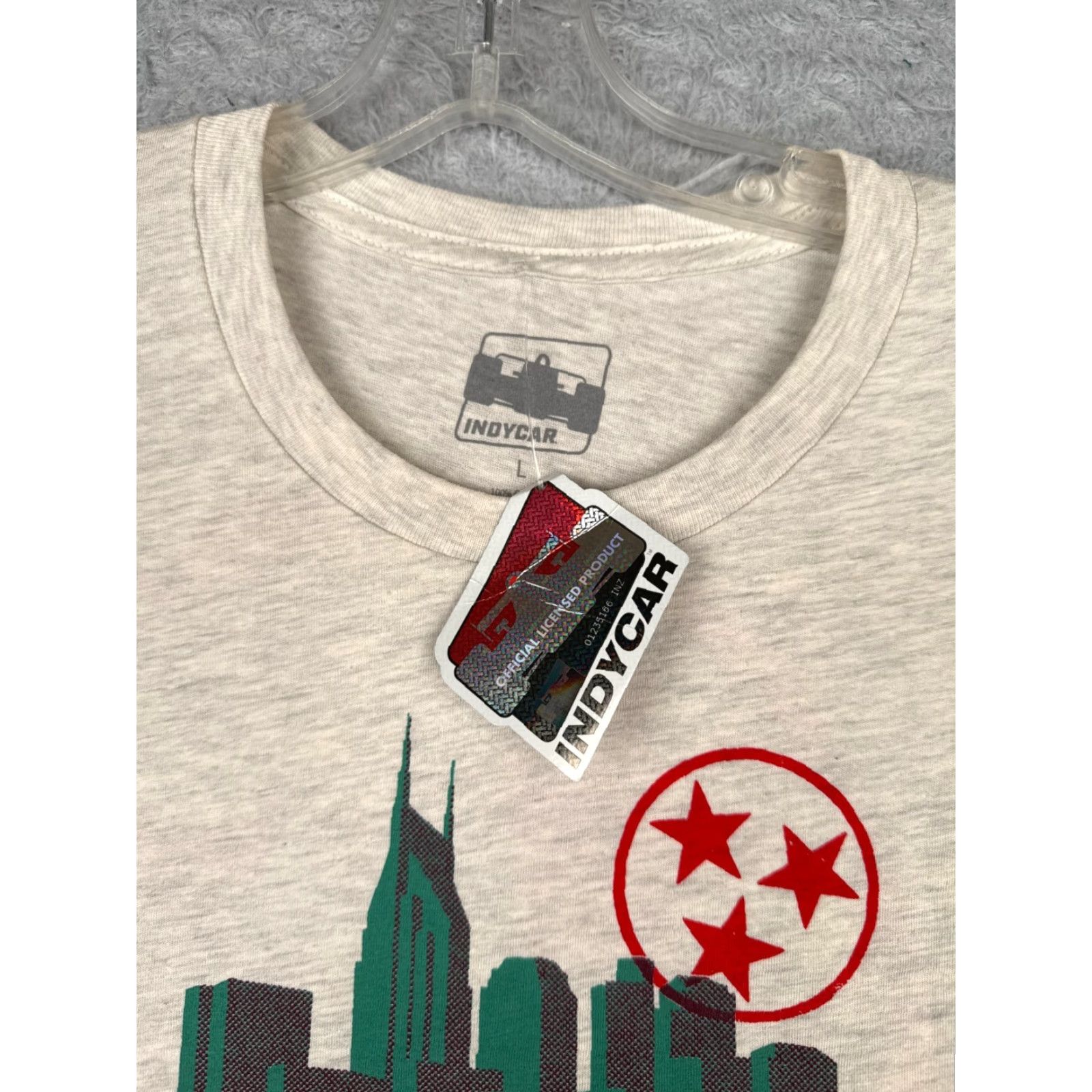 Vintage Nashville Grand Prix Shirt Legends Global Merchandise Adult Large Beige Short Sleeve Crew Neck Indycar Indy T-Shirt Car Racing Logo Men’s Large Beige Size US L / EU 52-54 / 3 - 7 Thumbnail