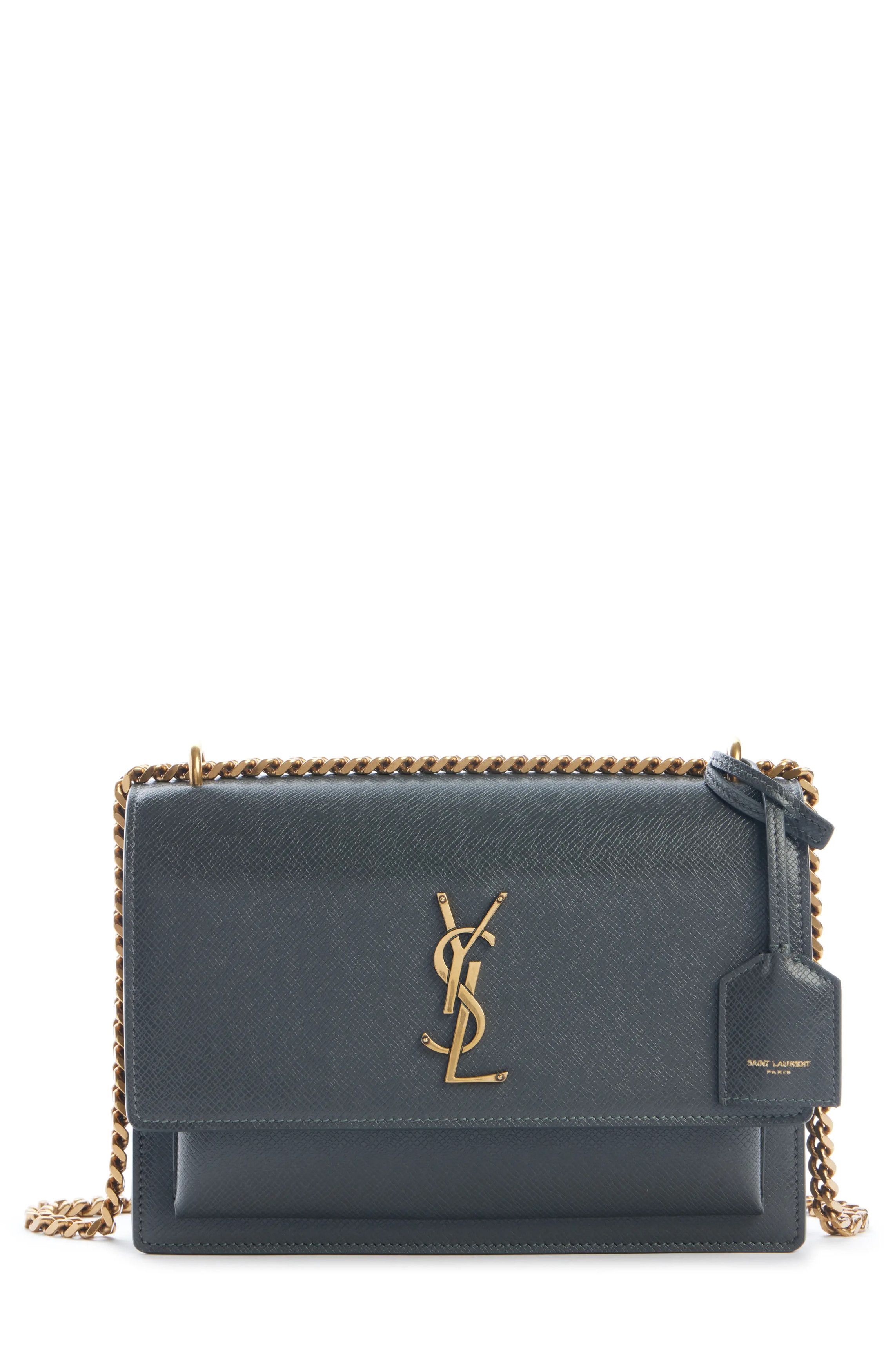 Saint Laurent Paris o1b1hav111024 Size: OS / Medium Shoulder Bag in Black & Gold Size ONE SIZE - 2 Thumbnail
