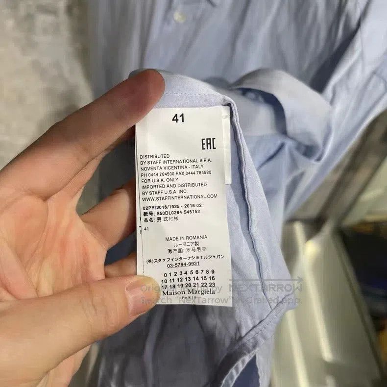 Maison Margiela Maison Margiela Size 41 No. 14 Blue-blue shirt Size US XS / EU 42 / 0 - 3 Thumbnail