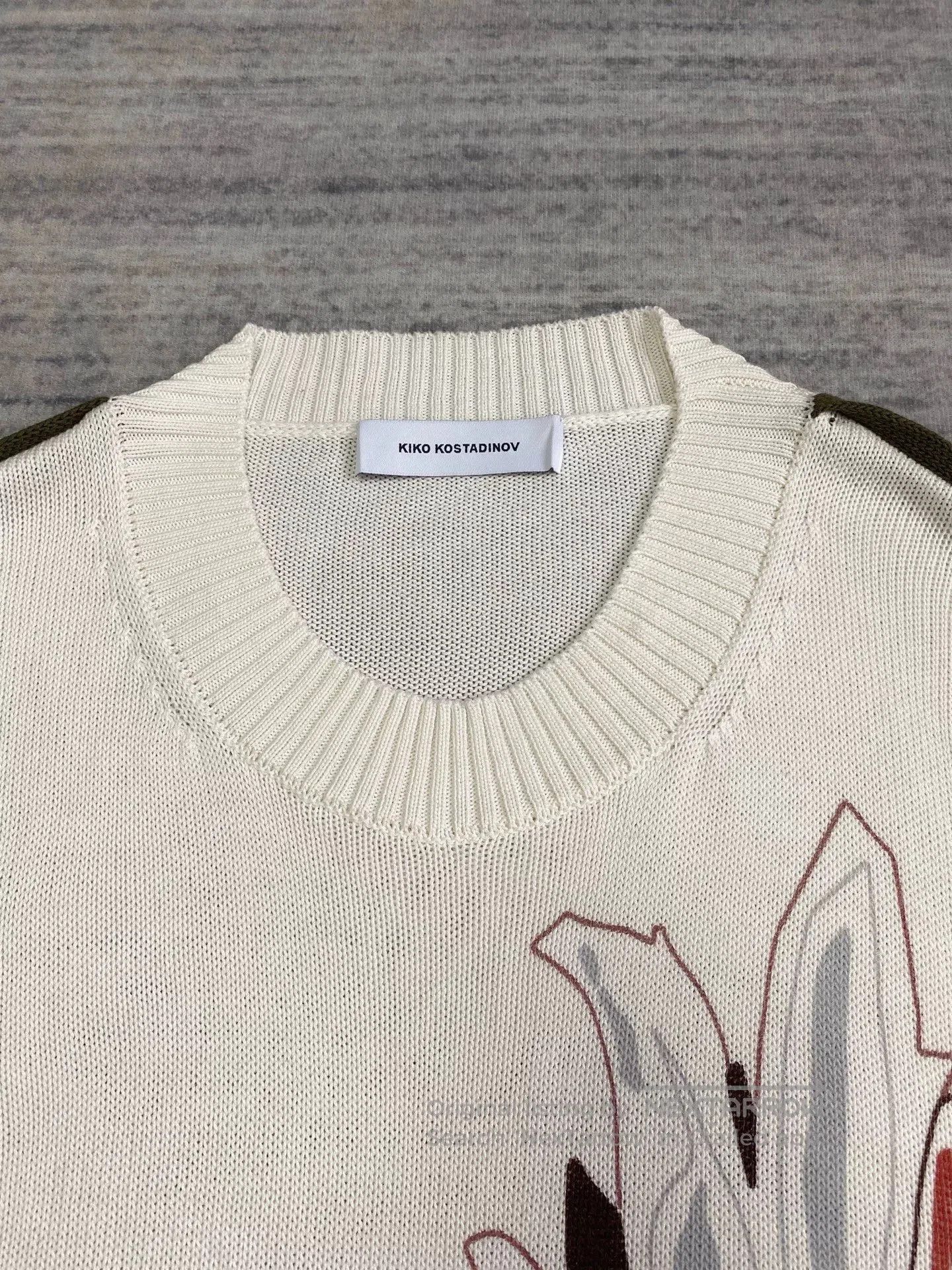 Kiko Kostadinov Kiko Kostadinov Floral Graffiti Knit Sweater. Size L / US 10 / IT 46 - 3 Thumbnail