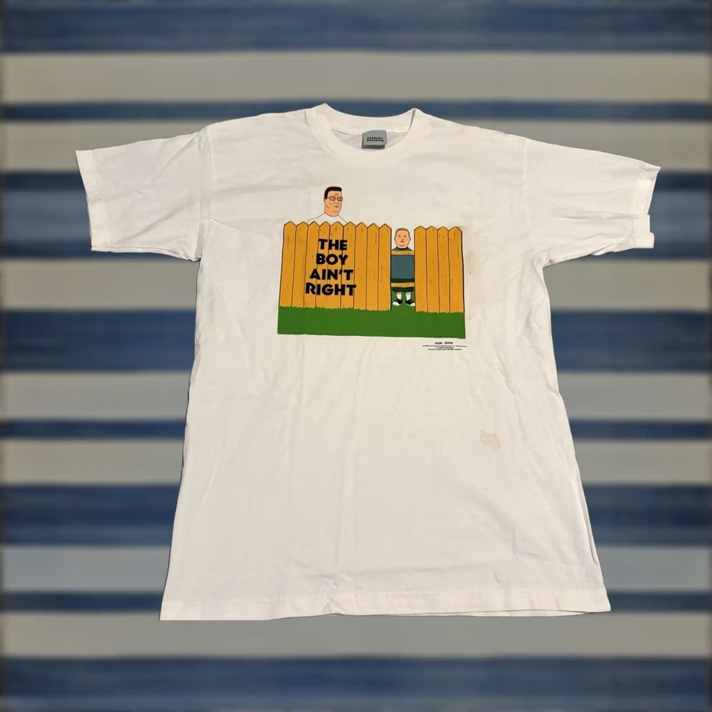 Vintage VINTAGE King of the Hill Shirt Hank Bobby Boy Ain't Right Stanley Desantis Crew Neck White Cotton Short Sleeve L Mens T-Shirt 1998 Cartoon Size US L / EU 52-54 / 3 - 1 Thumbnail