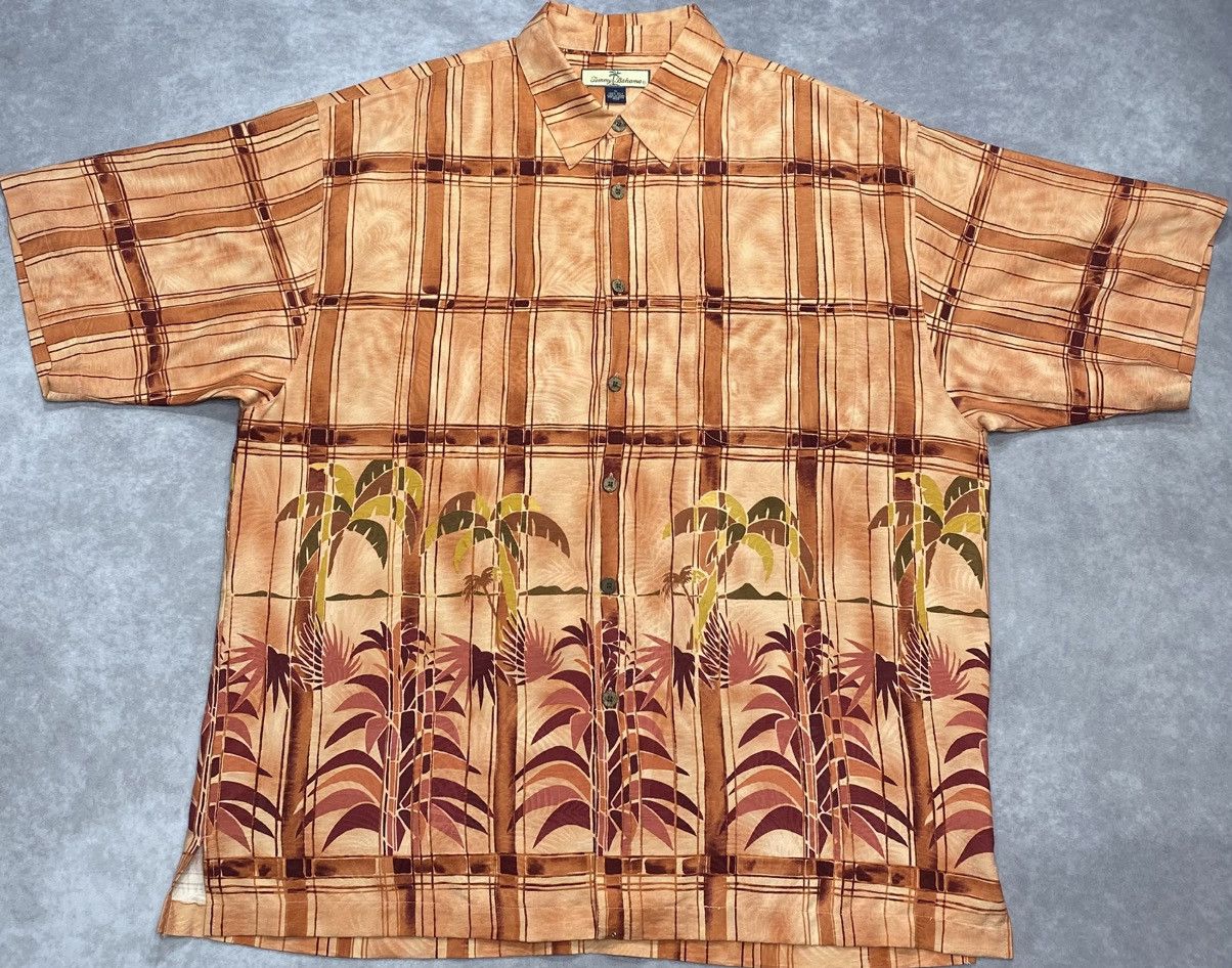 Tommy Bahama Vintage Tommy Bahama Burnt Orange Button Up Shirt Size US XL / EU 56 / 4 - 1 Thumbnail