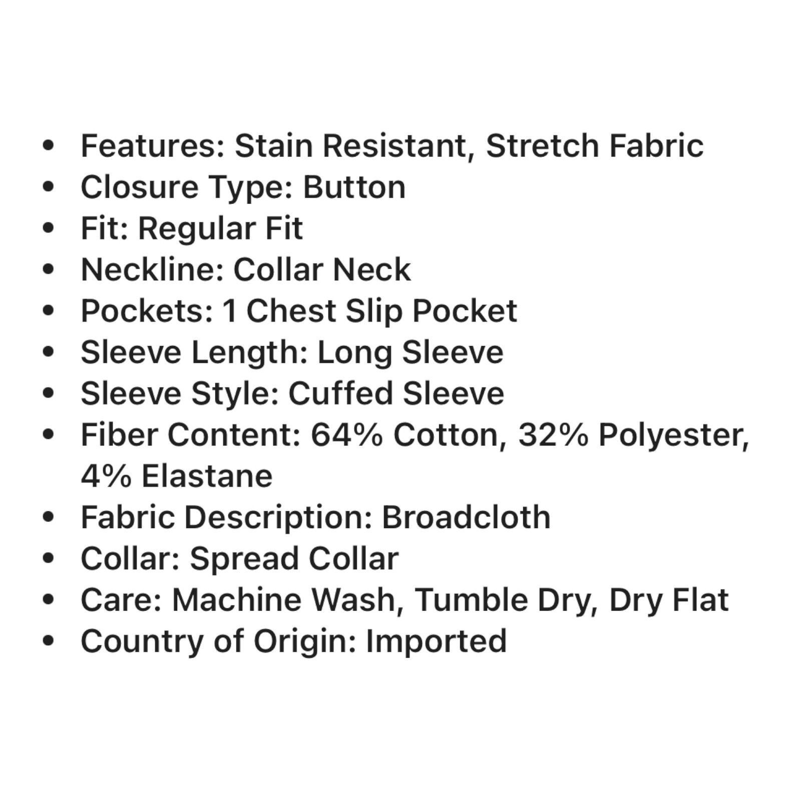 Van Heusen Van Heusen - Stain Shield - Men's Regular Fit Stretch Fabric Size ONE SIZE - 10 Thumbnail