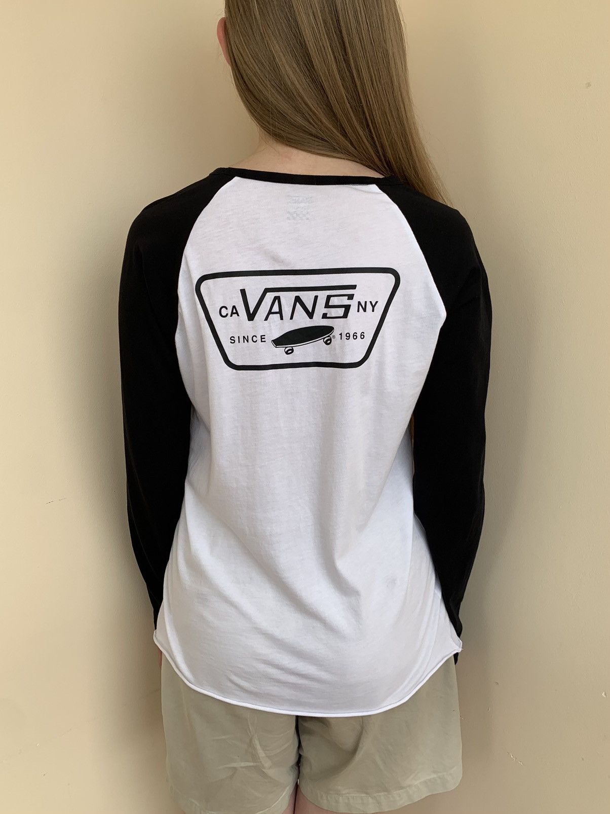 Vans Vans Full Patch Backprint Logo Long Sleeve Raglan T-Shirt Size L / US 10 / IT 46 - 4 Thumbnail