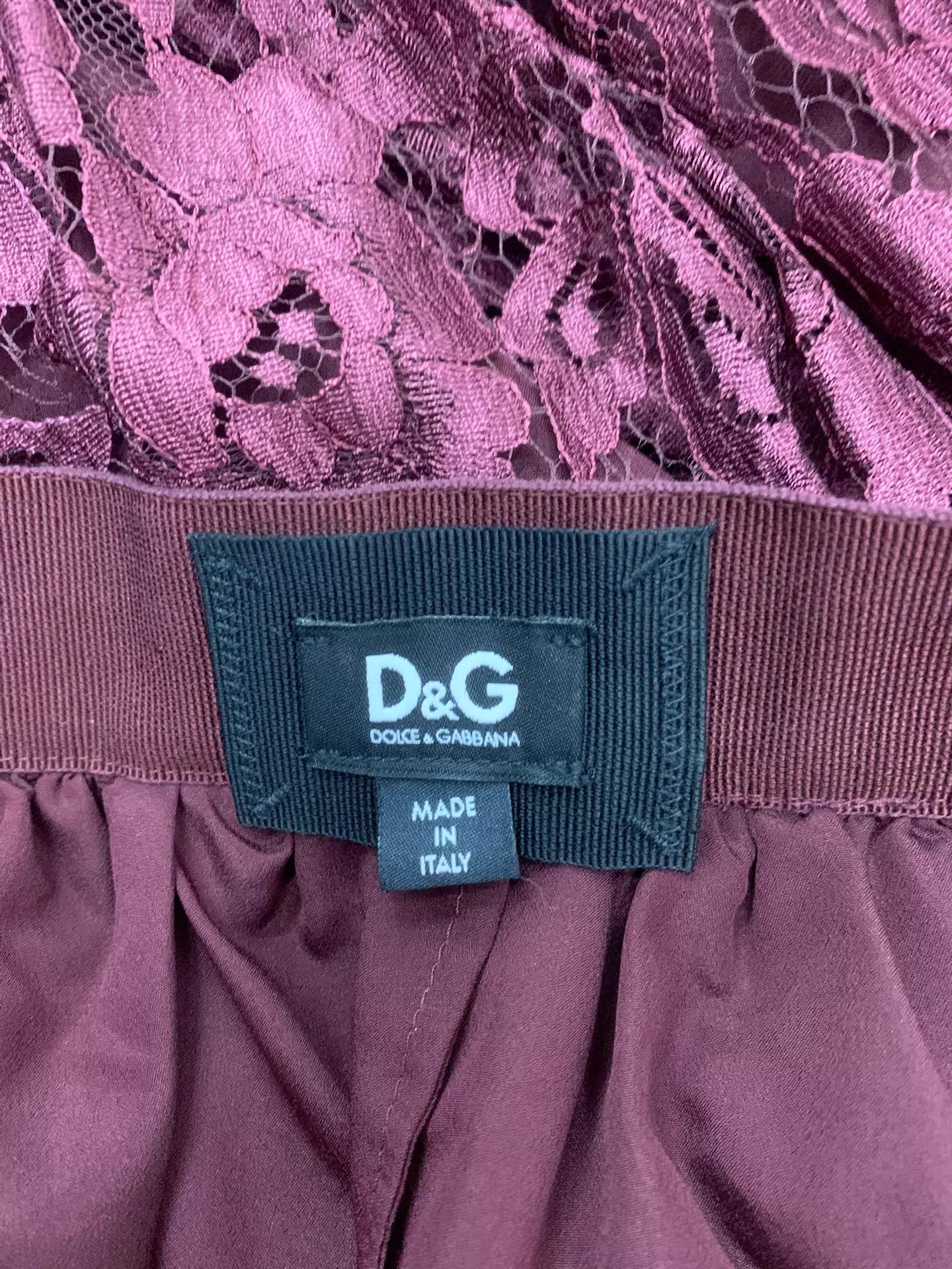 Dolce & Gabbana Dolce&Gabbana Red Lace Skirt Size 42 New Size 28" / US 6 / IT 42 - 4 Thumbnail