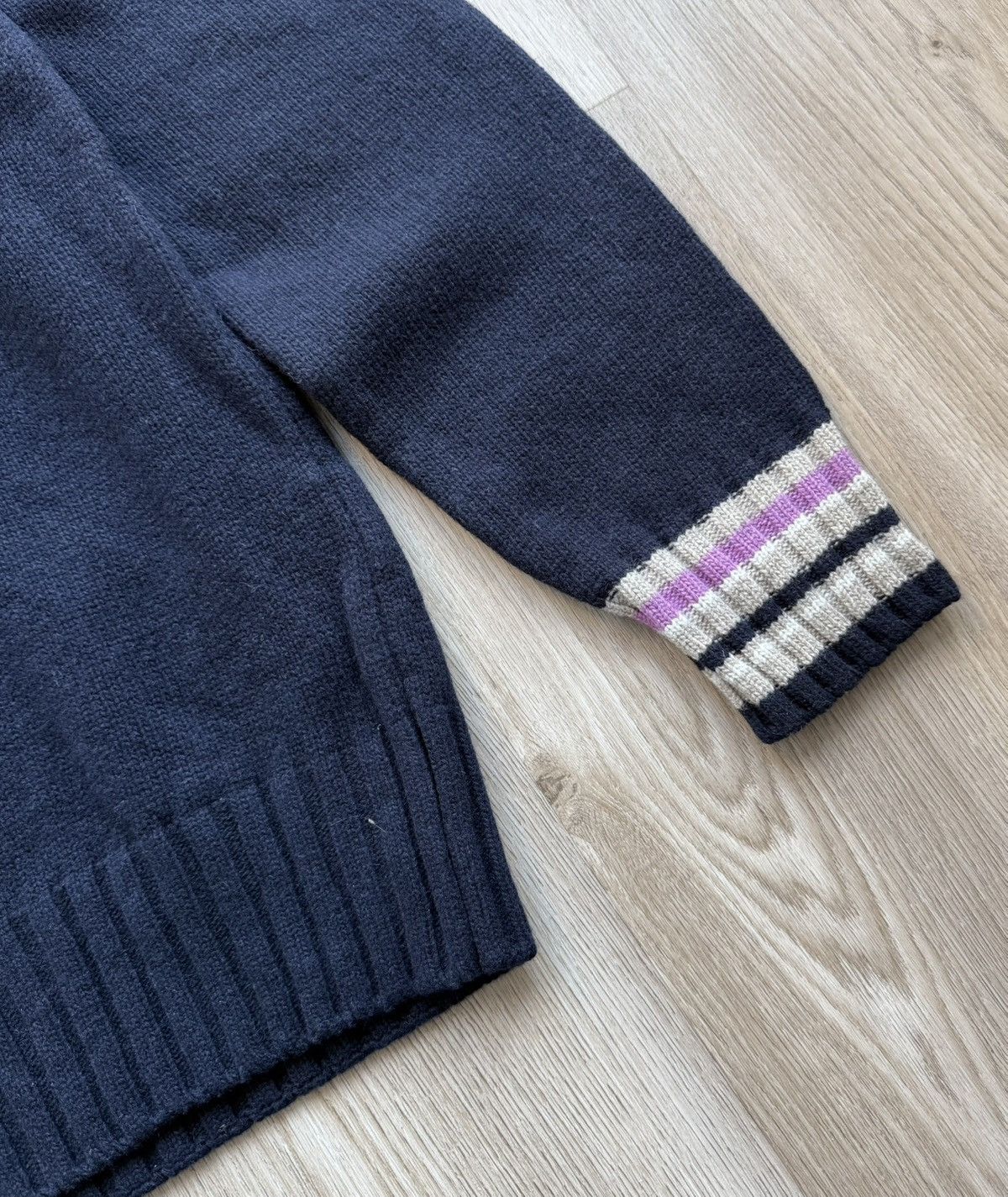La Martina La Martina Navy Blue Wool Knit Sweater Size US XL / EU 56 / 4 - 4 Thumbnail