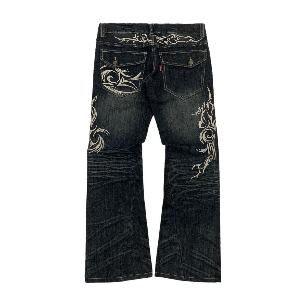 If Six Was Nine Tornado Mart Tribal Tatto Flare Jeans | Grailed