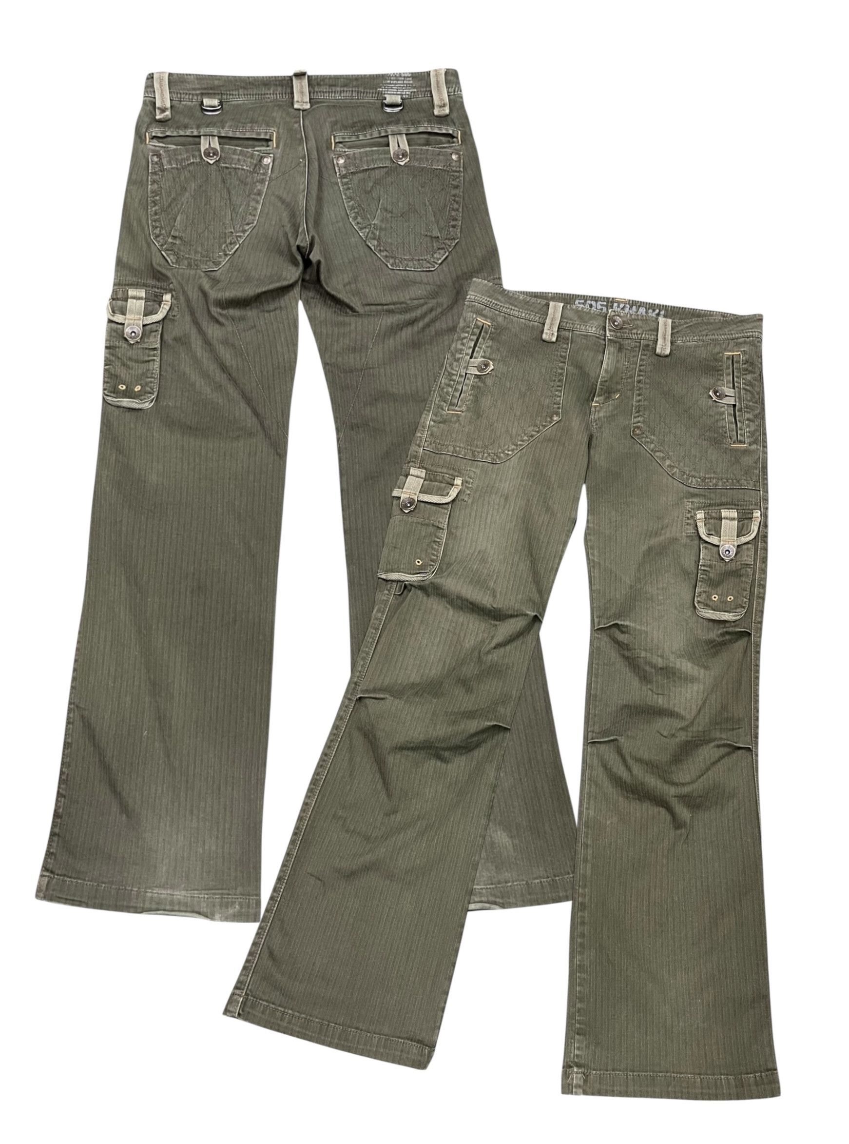 Edwin Vintage Edwin 505 Cargo Flare Pants Y2K Harajuku Military Size US 32 / EU 48 - 3 Thumbnail