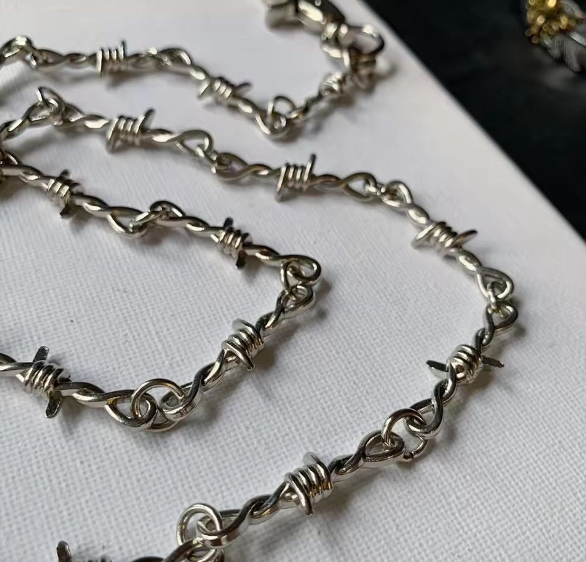 Other Punk Thorns Wire Barbed Trousers Long Waist Chain Size ONE SIZE - 4 Thumbnail