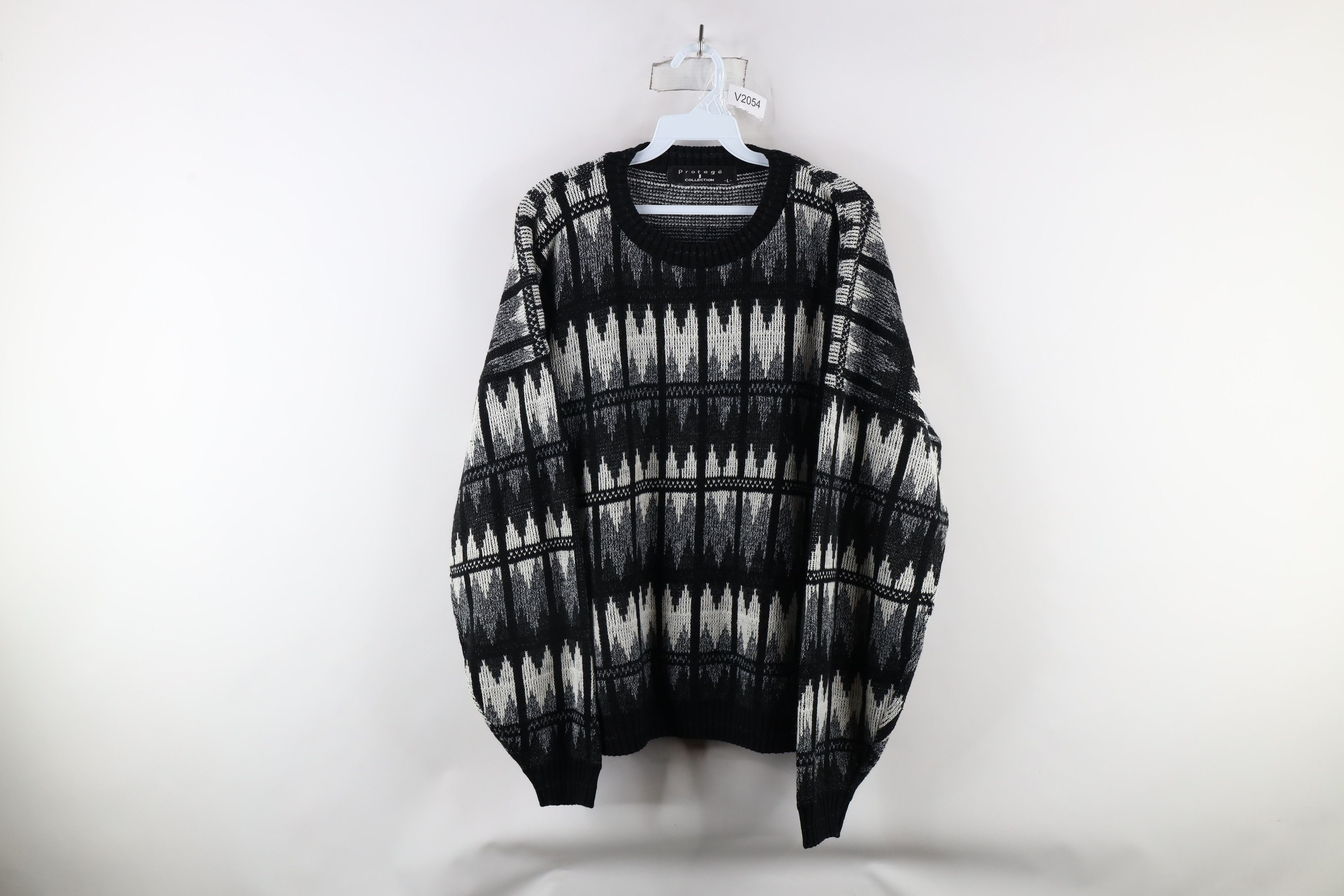 Vintage Vintage 90s Coogi Style Geometric Knit Cosby Sweater Size US L / EU 52-54 / 3 - 1 Thumbnail