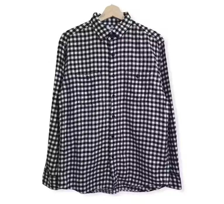 Flannel Japanese Brand Uniqlo Plaid Tartan Flannel Shirt Size US L / EU 52-54 / 3 - 1 Thumbnail