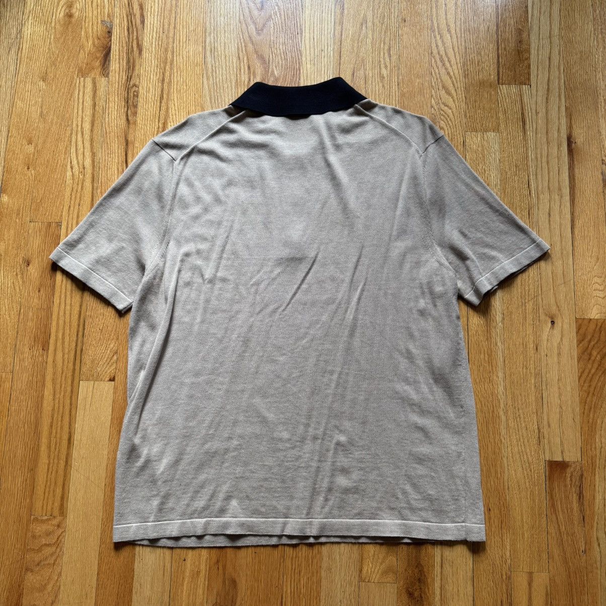 Alfred Dunhill Dunhill Sweater Polo Zip Up Beige/Black Size XL Size US XL / EU 56 / 4 - 4 Thumbnail