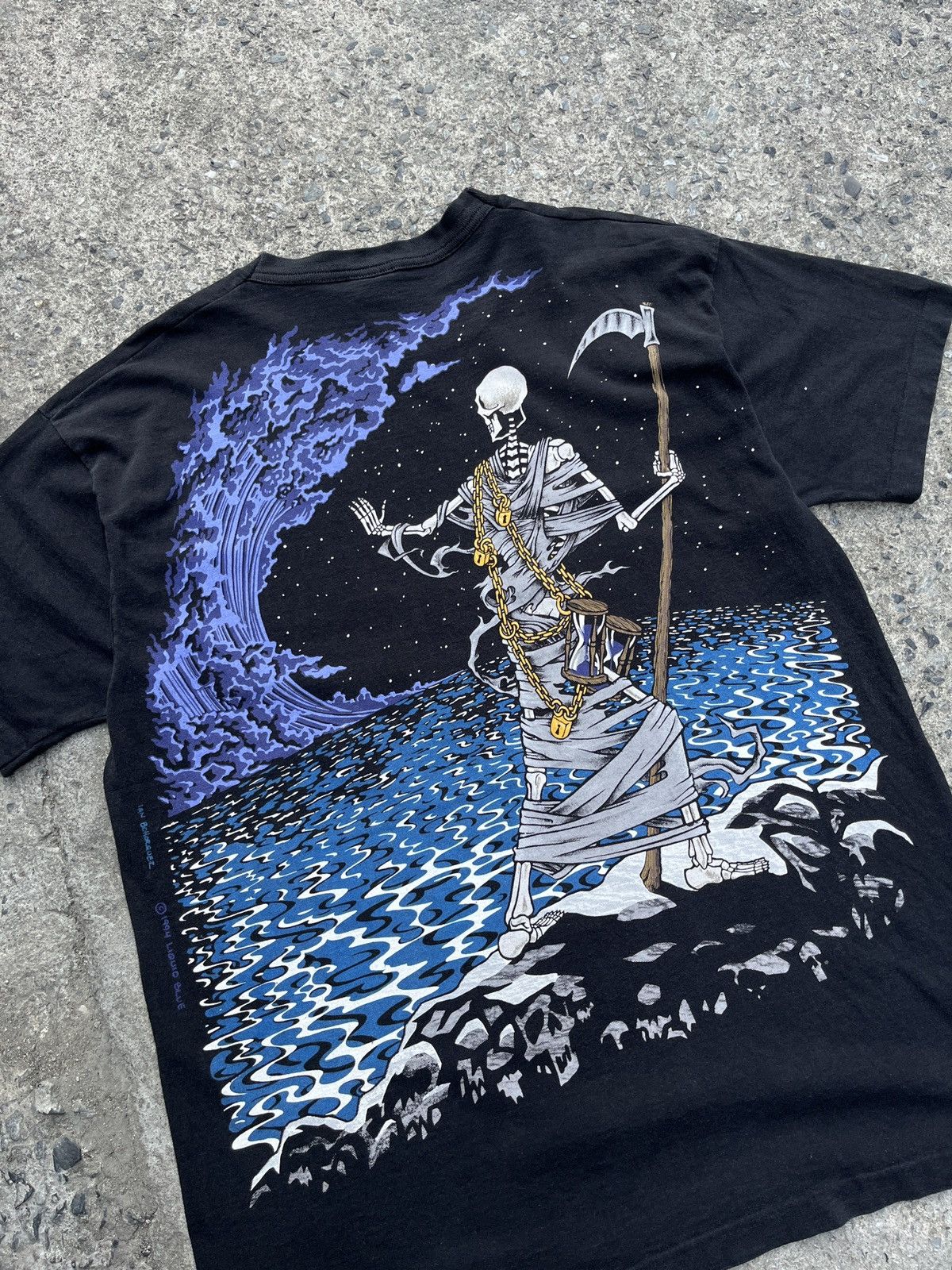 Liquid Blue × Vintage Vintage 1994 Liquid Blue Ian Bohorquez Grim Reaper Size US XL / EU 56 / 4 - 6 Thumbnail