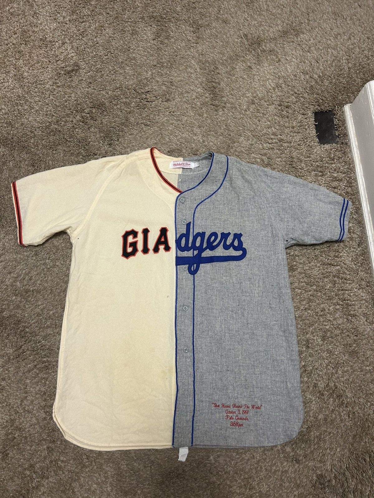 Mitchell & Ness Dodgers/Giants Mitchell & Ness - Cream & Gray XL Size US XL / EU 56 / 4 - 1 Thumbnail
