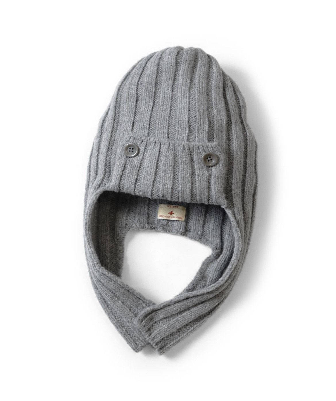 Kapital Kapital 5G wool 3x3 rib hunting knit cap 3way Size ONE SIZE - 7 Thumbnail
