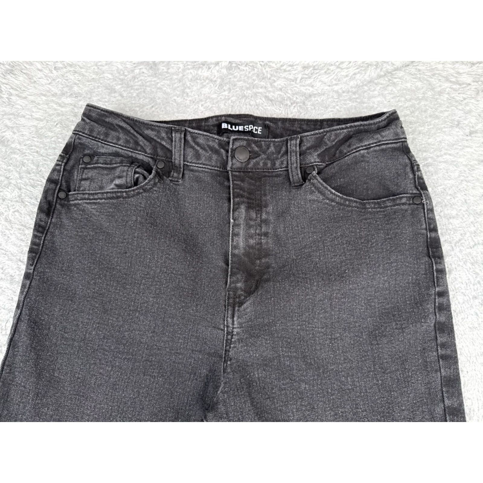 Vintage Blue Spice Jeans Women Bootcut Jeans 27x31 Black Mid Stretch 5-Pocket Denim Cotton Blend Juniors 9 Size 30" / US 8 / IT 44 - 4 Thumbnail