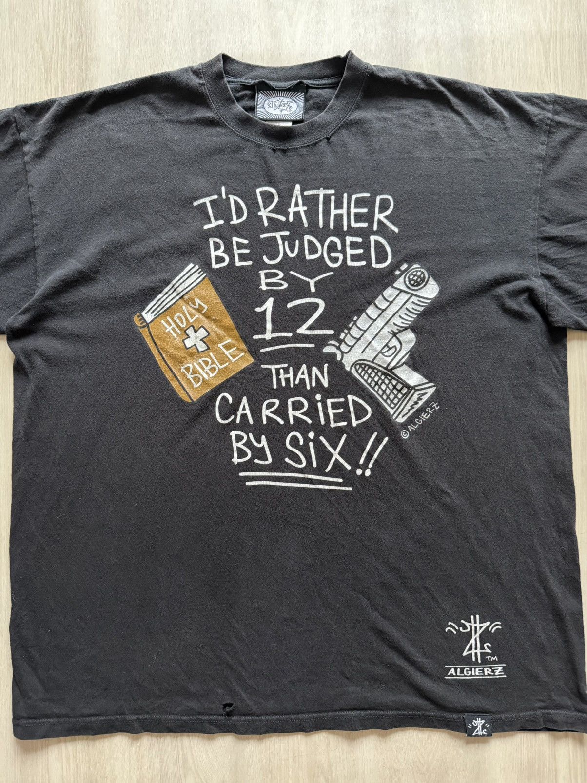 Vintage Vintage Algierz I’d Rather Be Judged By 12 Then Carried 3X Size US XXL / EU 58 / 5 - 2 Thumbnail