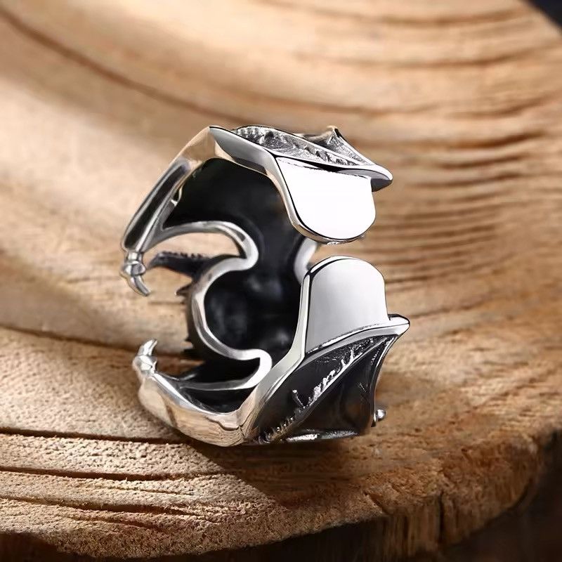 Japanese Brand Skull Bat Resizeable Ring Size ONE SIZE - 4 Thumbnail