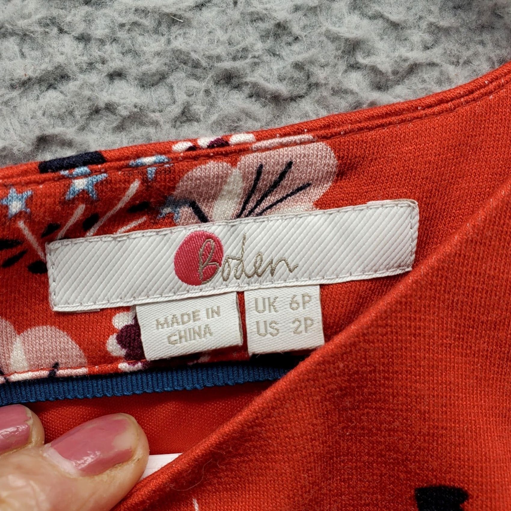 Boden Boden Womens Size 2P Multicolor Floral A-Line Dress Short Sleeve Round Neck Back Zip Size 26" / US 2 / IT 38 - 4 Thumbnail