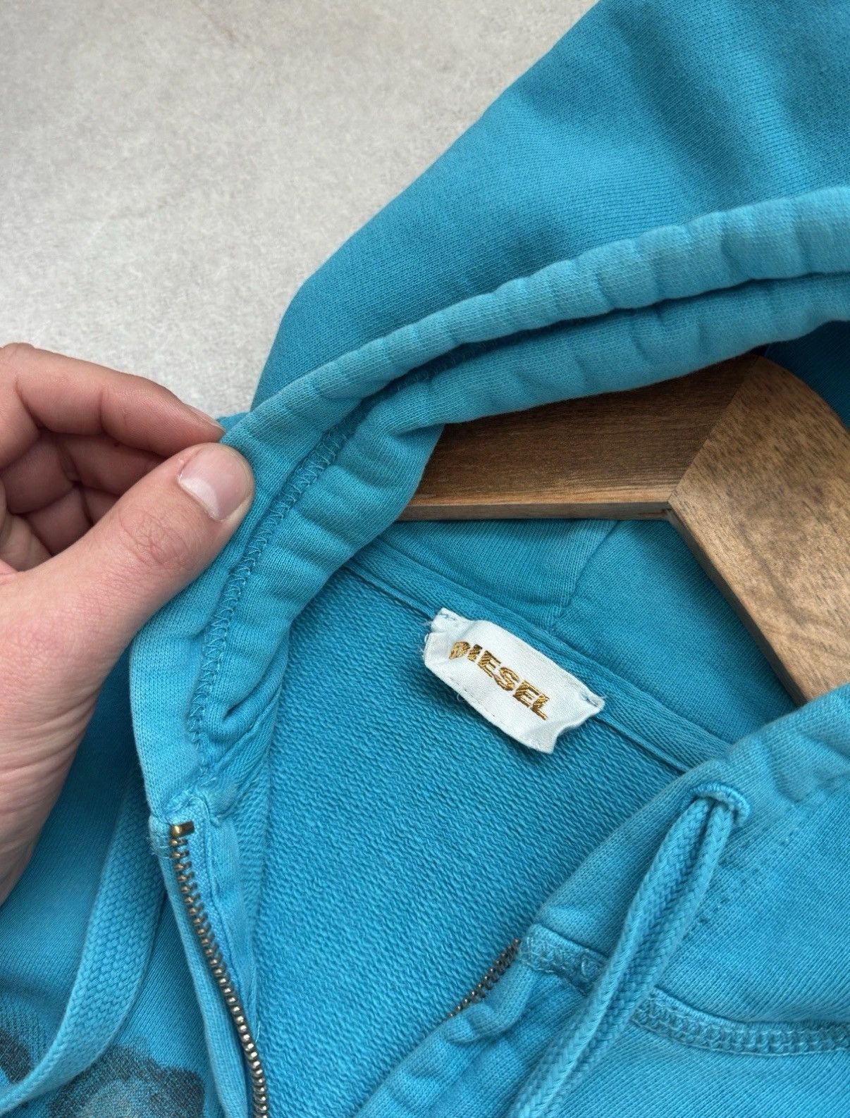 Diesel Diesel Vintage Y2K Blue Zip Hoodie Size M Men Size US M / EU 48-50 / 2 - 6 Thumbnail