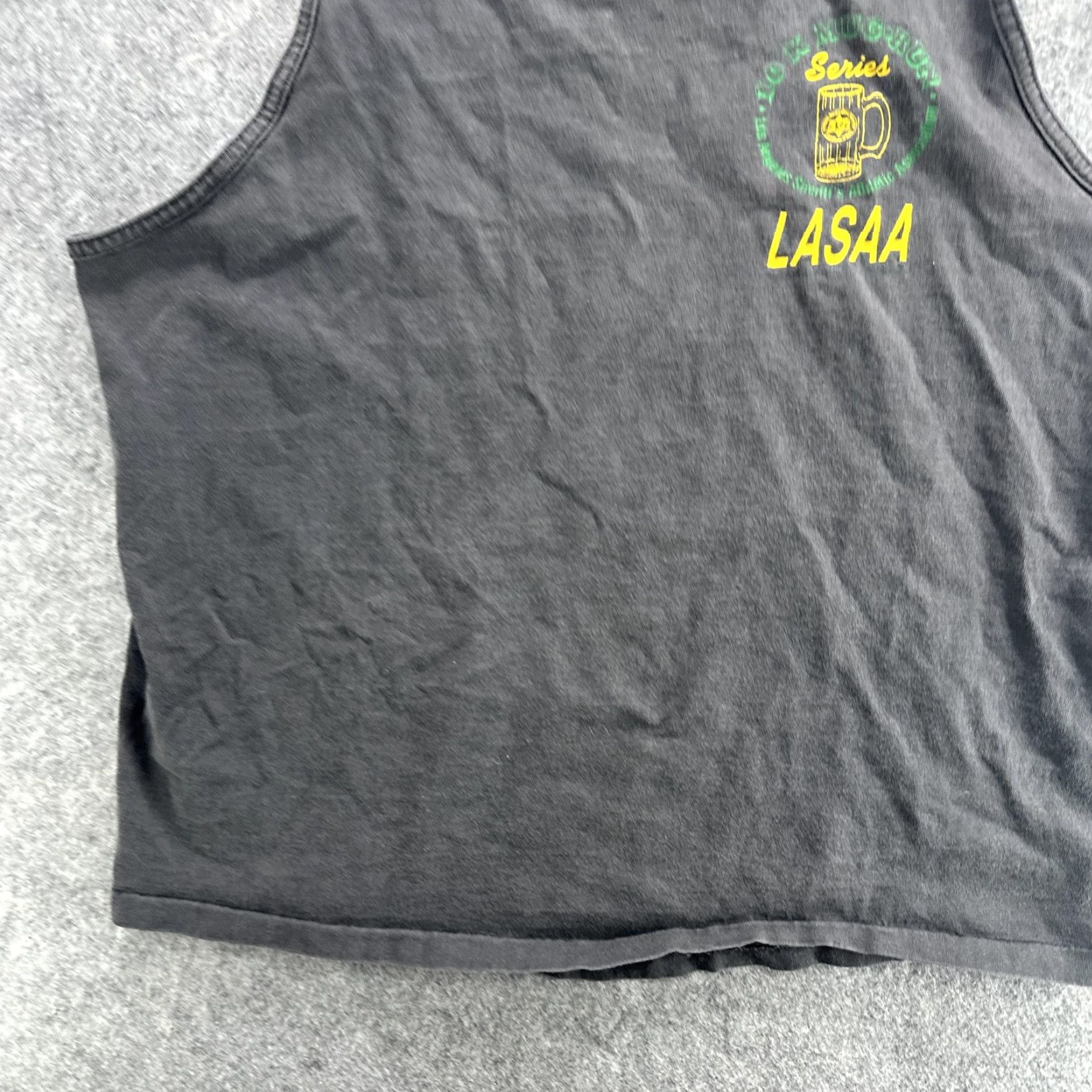 Other VINTAGE LASAA 10K Mug Run Series Tank Shirt Mens Large Black Sleeveless Graphic Print Beer Sports Mens Size US L / EU 52-54 / 3 - 5 Thumbnail