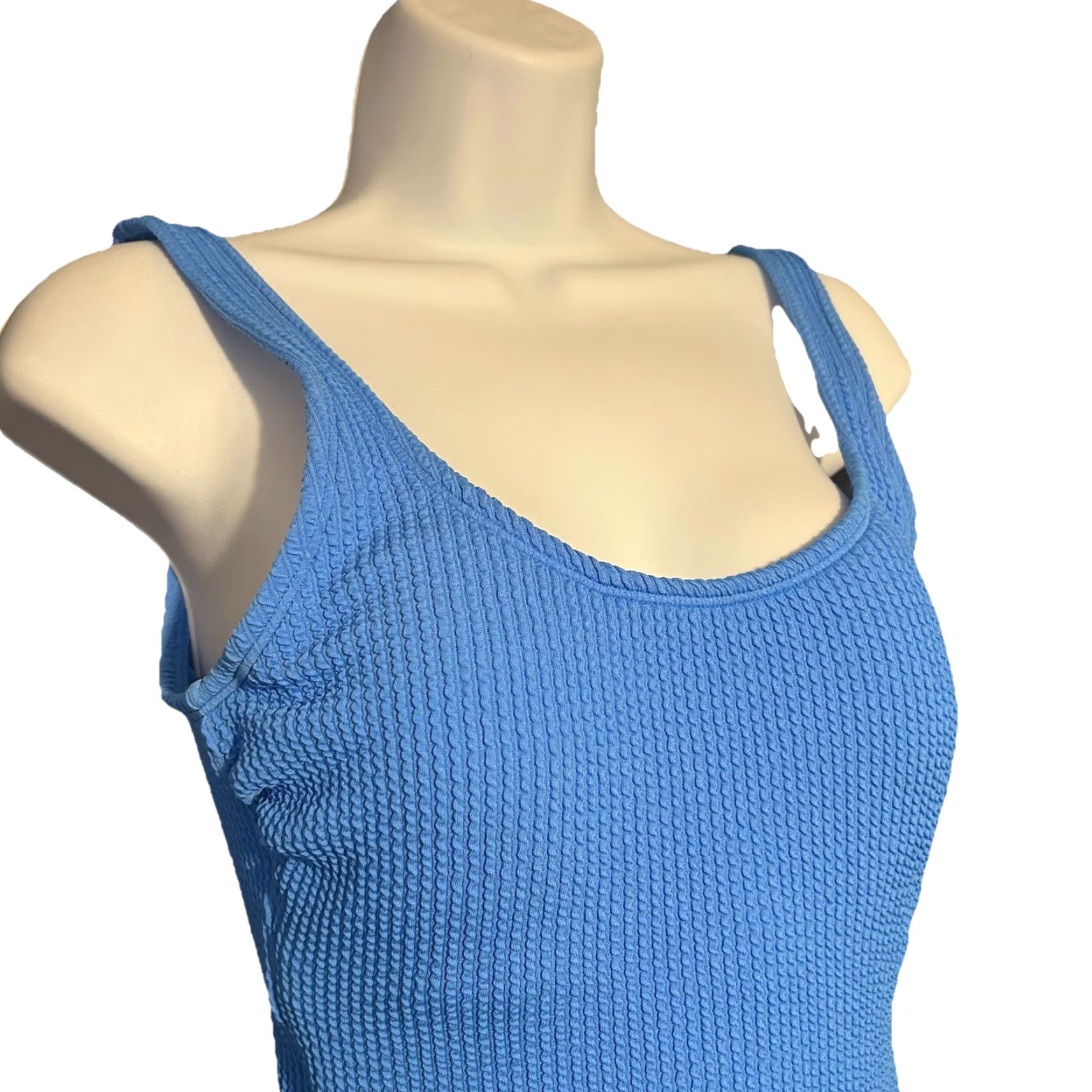 Vintage Time and Tru One Piece SwimSuit Blue Large 12-14 NWT 1 PC Missy Full Cover Size ONE SIZE - 7 Thumbnail