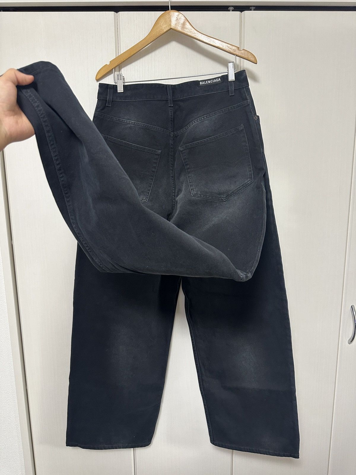 Balenciaga Sunbleached Double Leg Denim - Soft Left Hand Denim Size US 32 / EU 48 - 10 Thumbnail