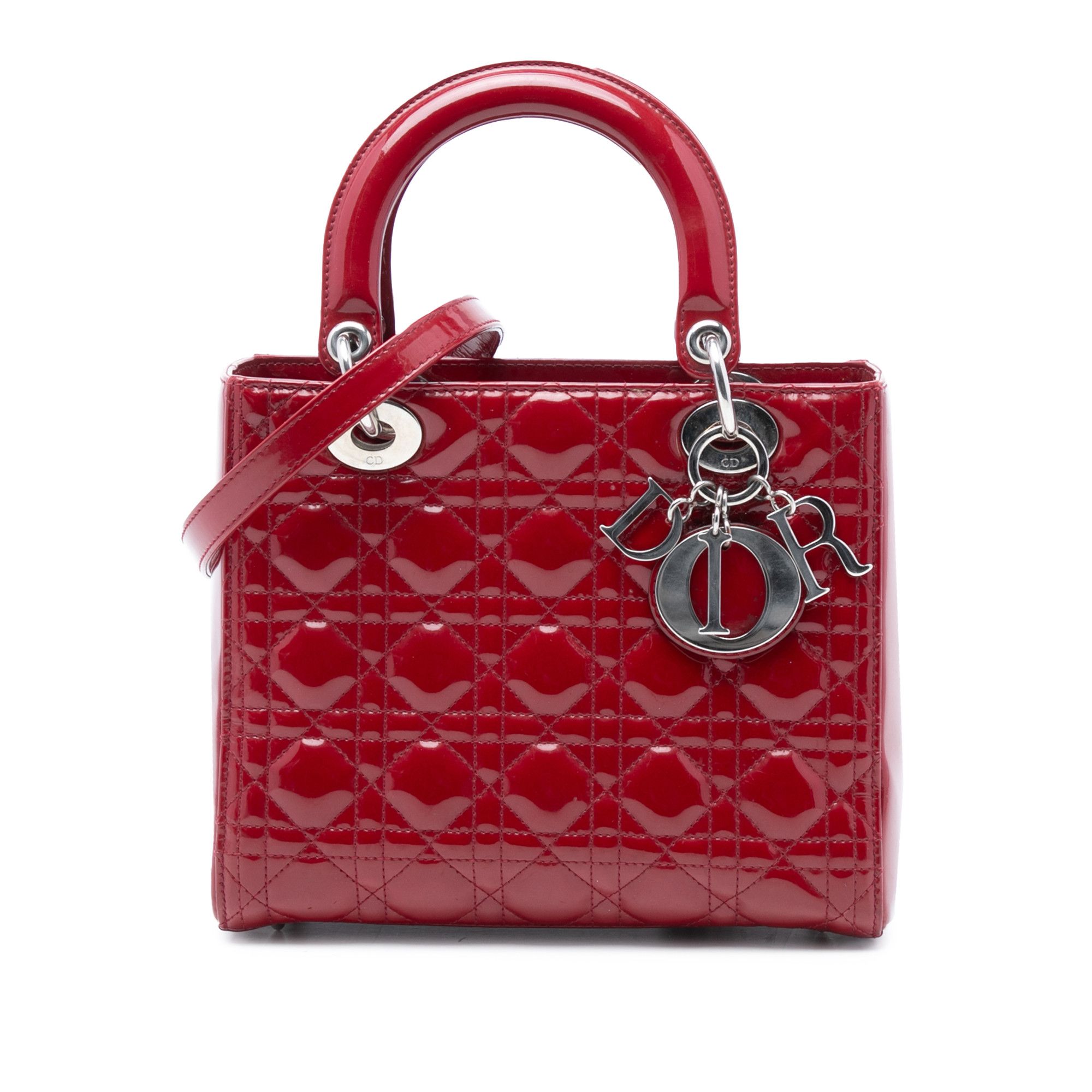 Dior Dior Medium Patent Cannage Lady Dior Size ONE SIZE - 1 Thumbnail