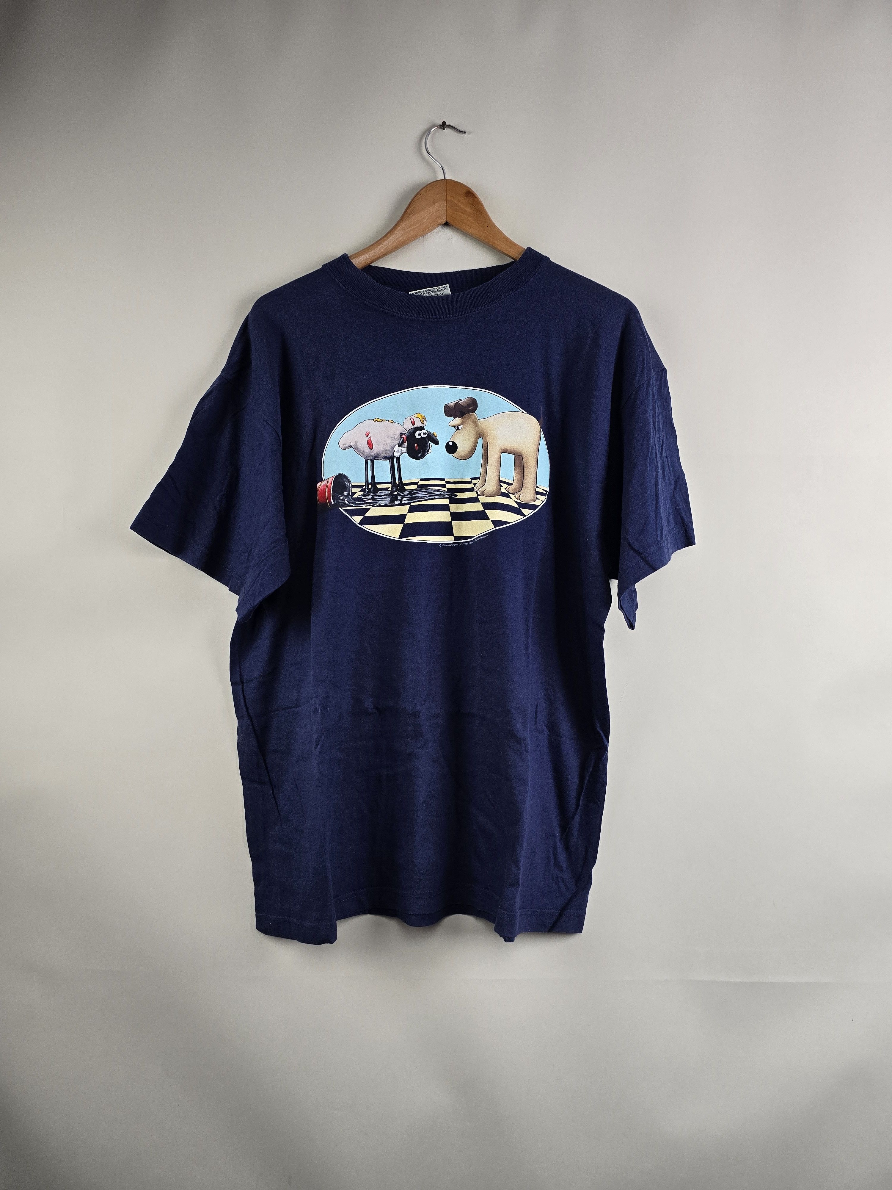 Anime × Vintage 1989 BBC's Wallace and Gromit XL 23" 29" Size US XL / EU 56 / 4 - 1 Thumbnail