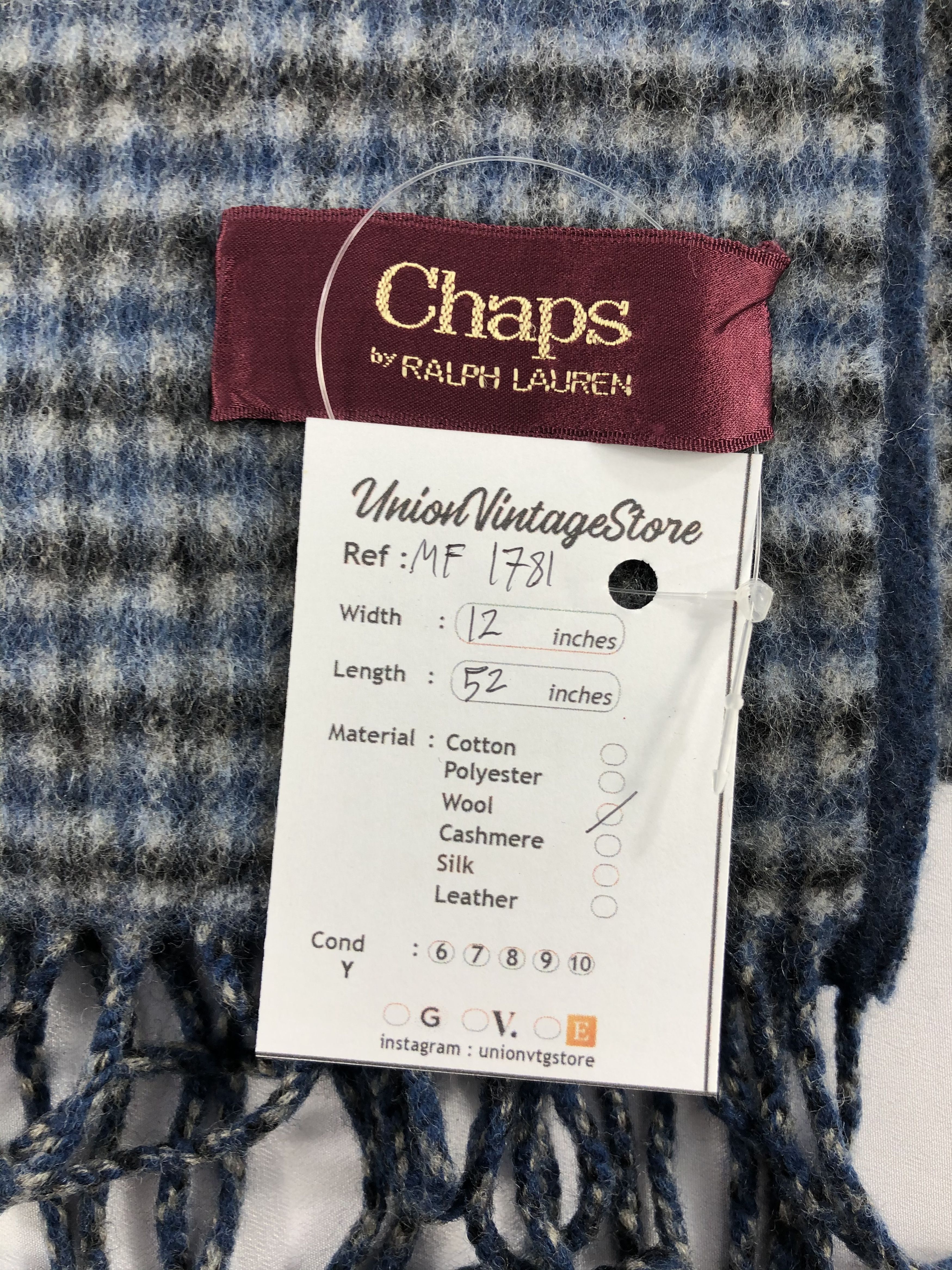 Chaps Ralph Lauren Vintage Chaps Ralph Lauren Scarf/Muffler/Neckwear MF1781 Size ONE SIZE - 6 Thumbnail